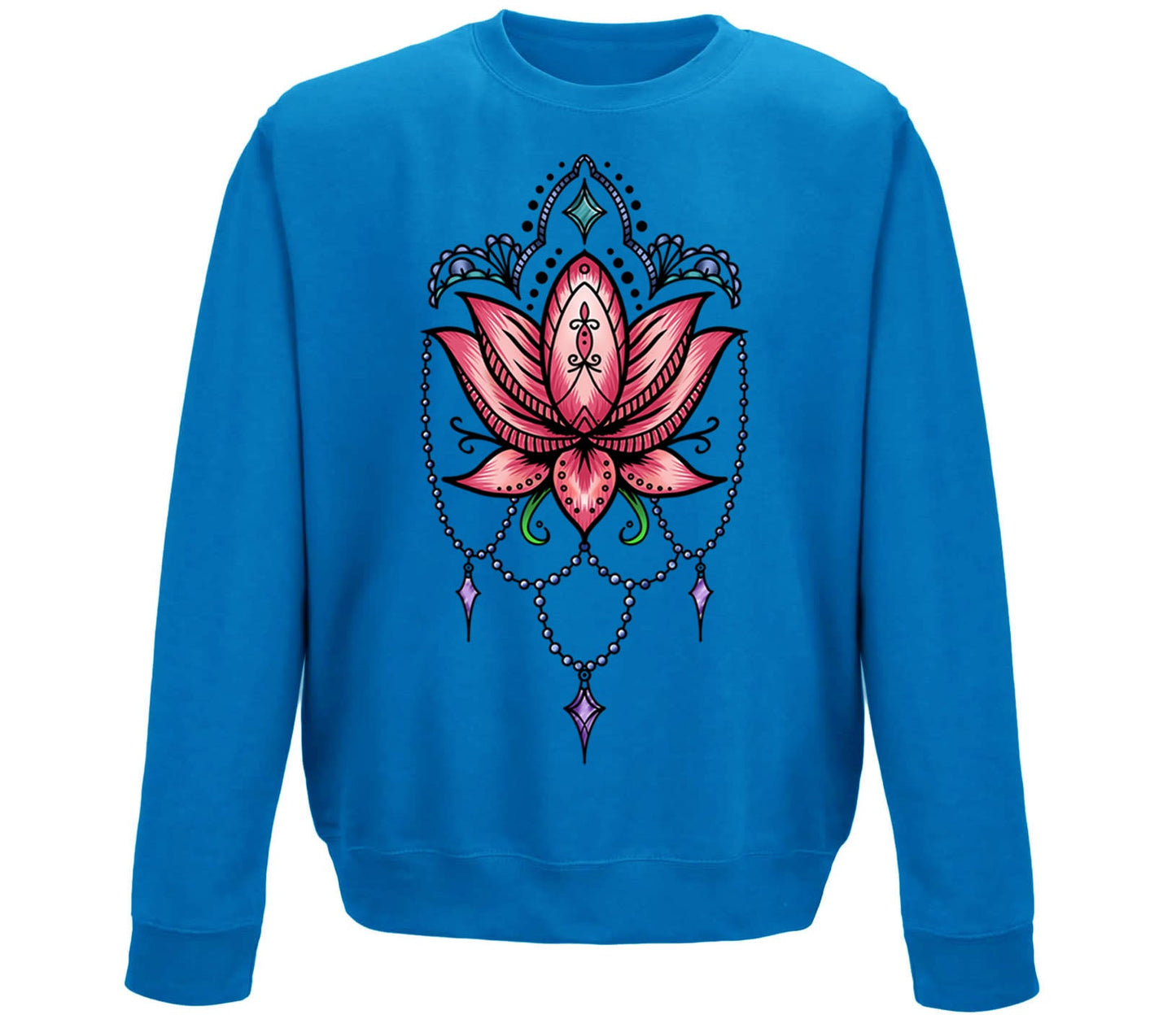 Lotus Flower Tatto Style Childrens Sweatshirt