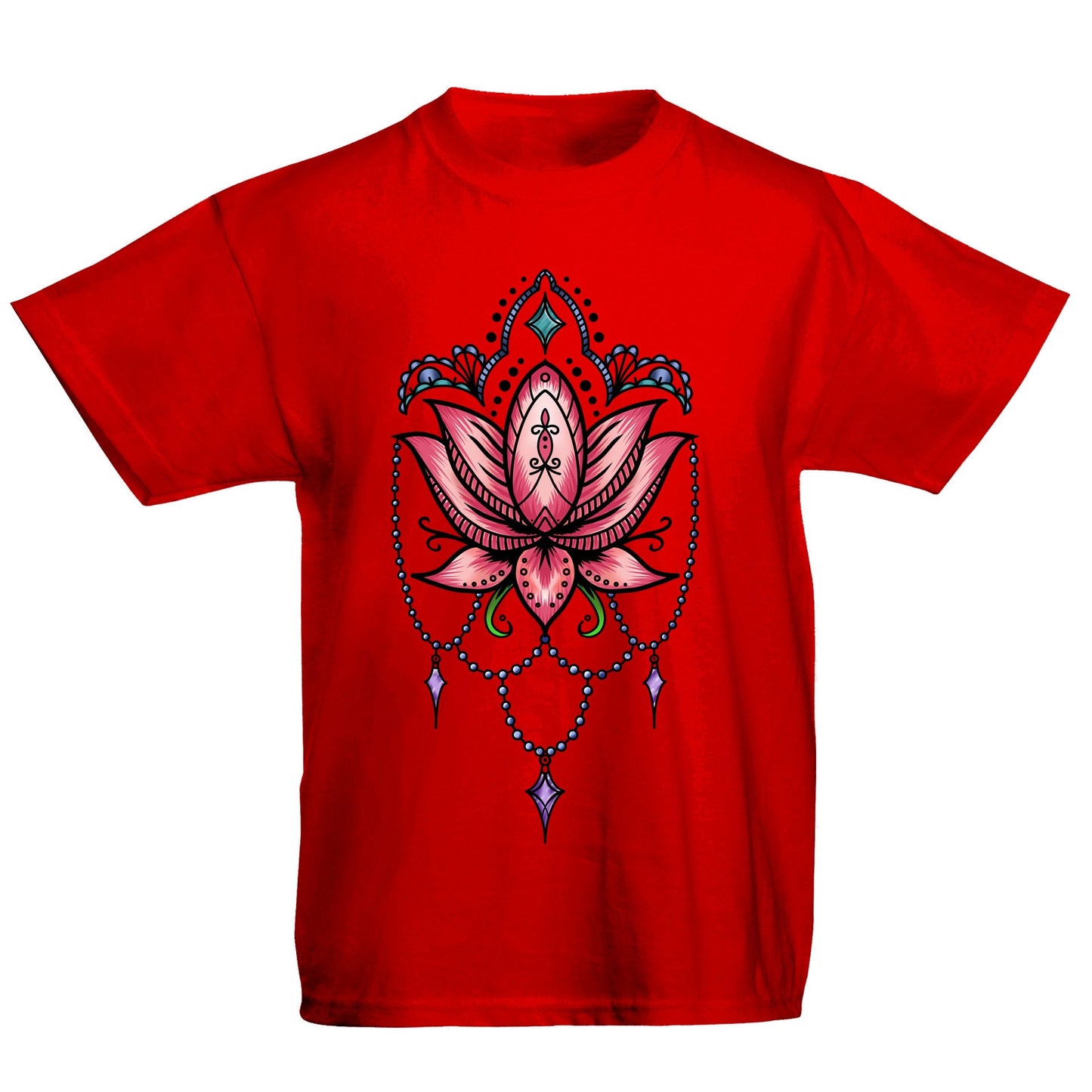 Lotus Flower Tatto Style Kids T-shirt