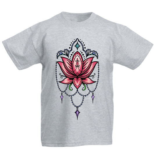 Lotus Flower Tatto Style Kids T-shirt