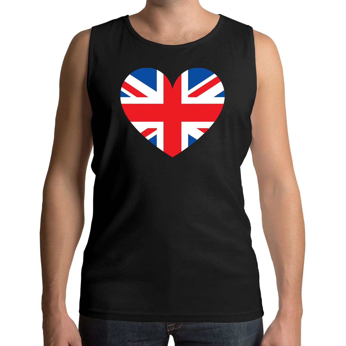 Union Jack Heart Mens Vest