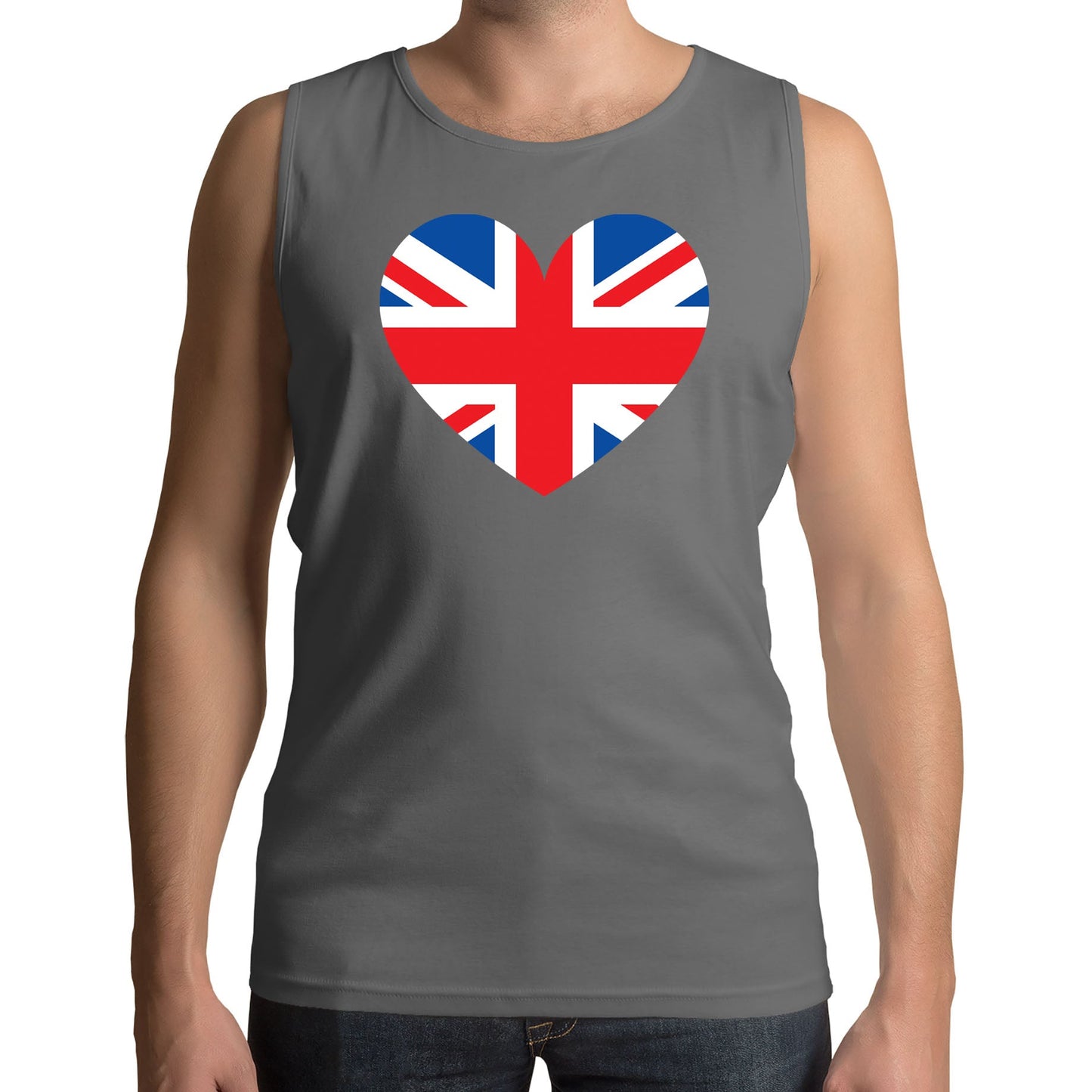 Union Jack Heart Mens Vest