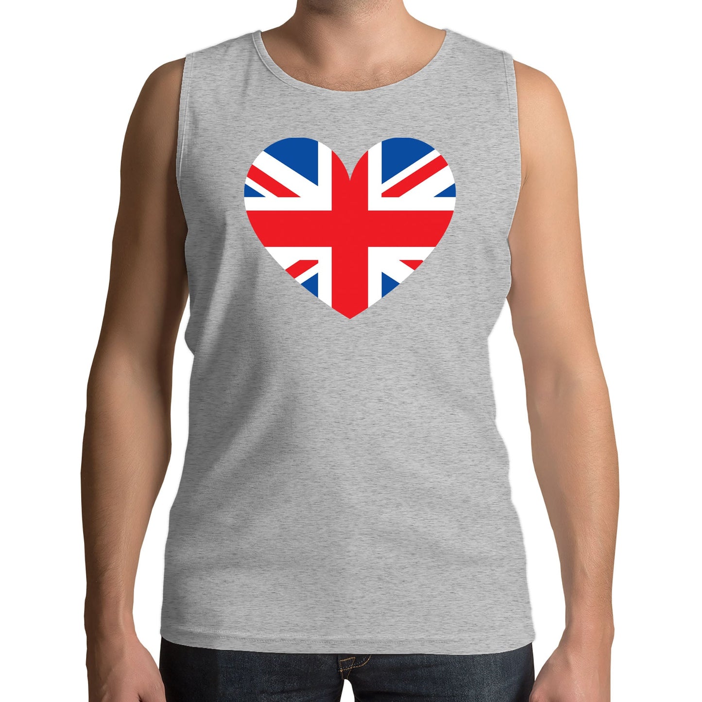 Union Jack Heart Mens Vest