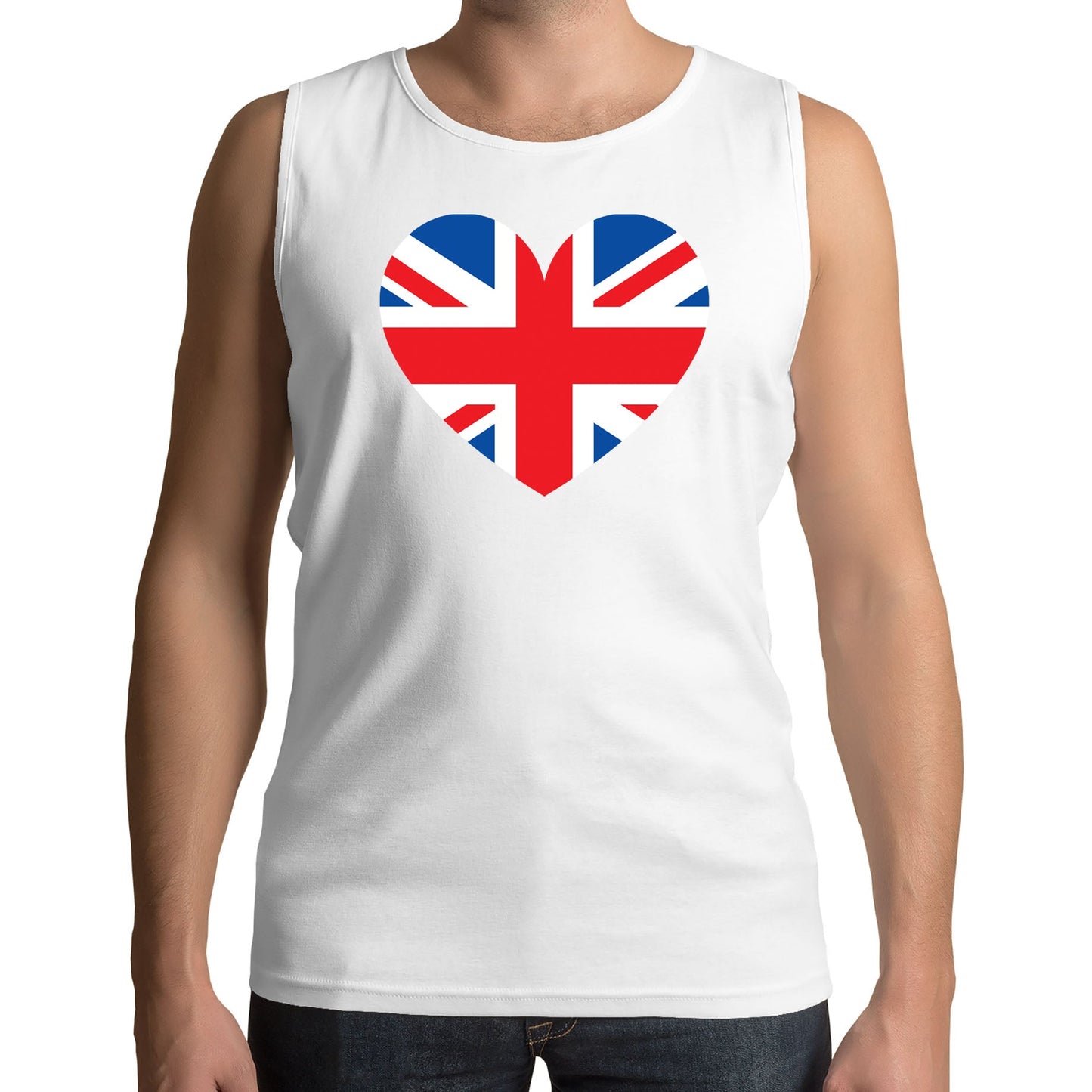 Union Jack Heart Mens Vest