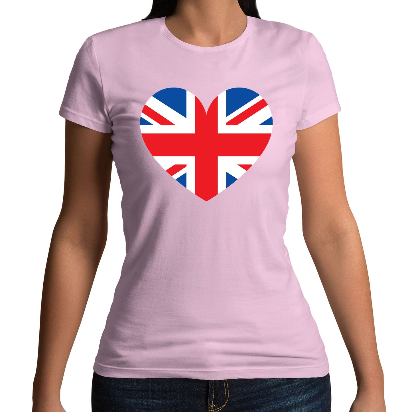 Union Jack Heart Womens T-shirt