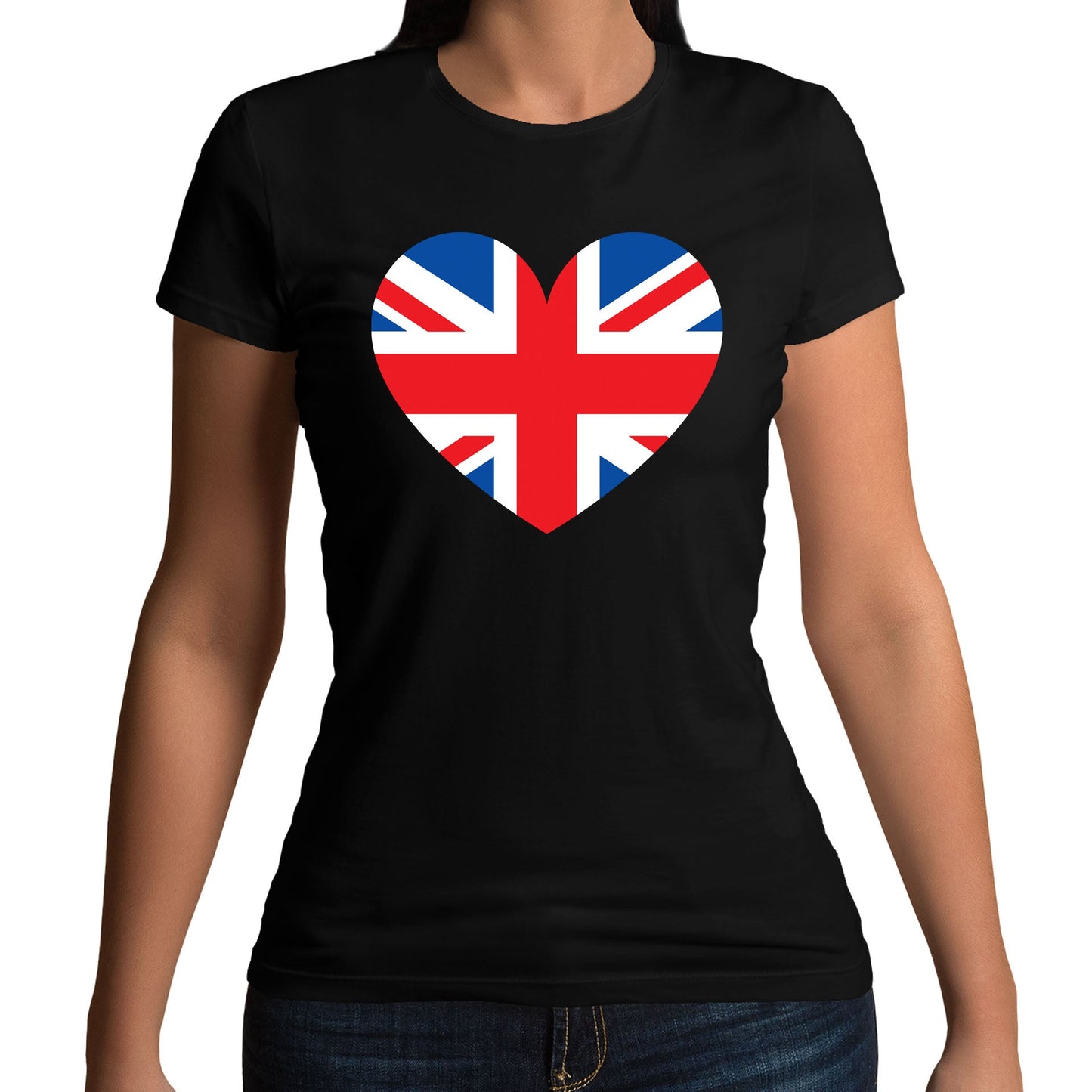 Union Jack Heart Womens T-shirt