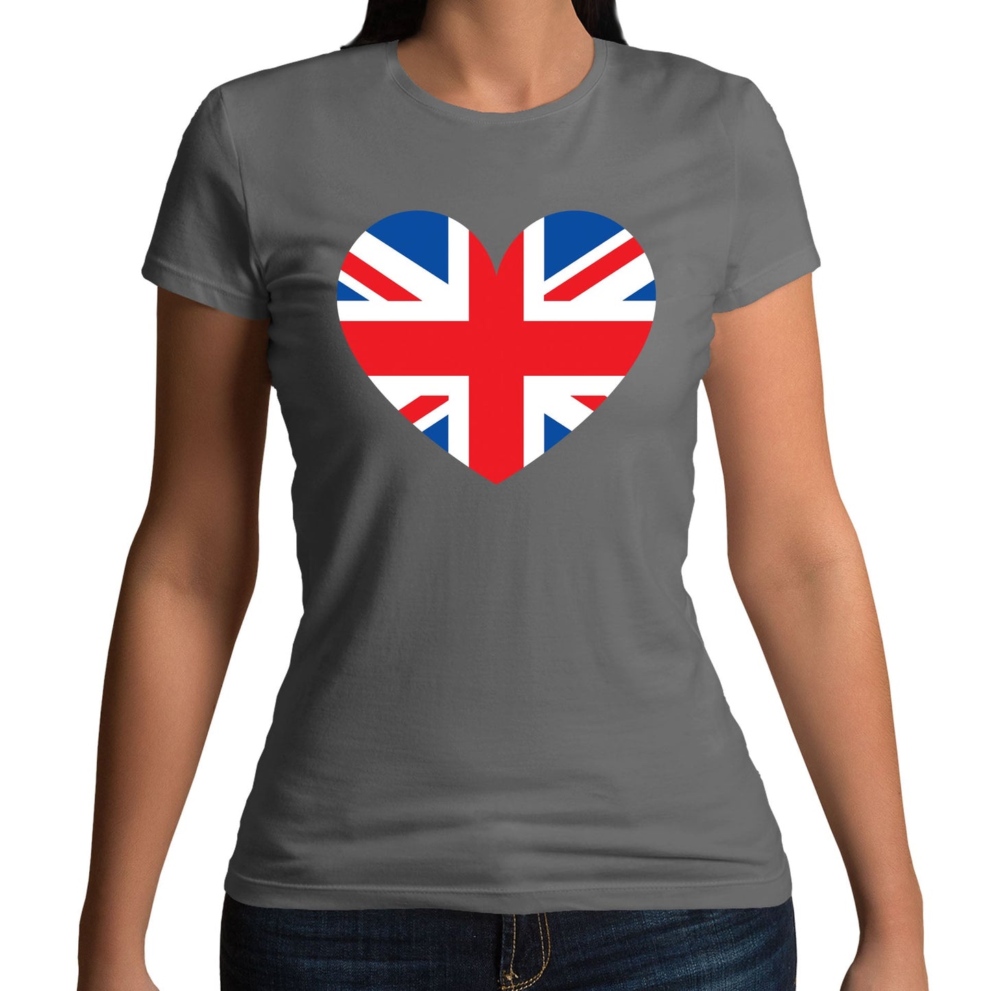 Union Jack Heart Womens T-shirt