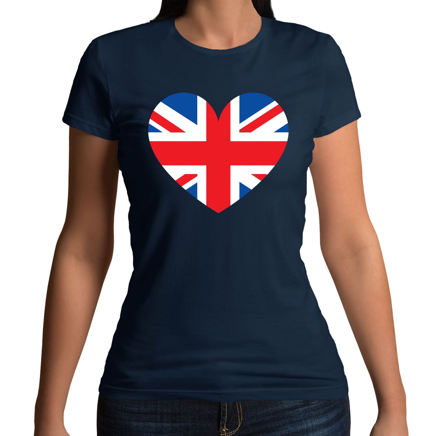 Union Jack Heart Womens T-shirt