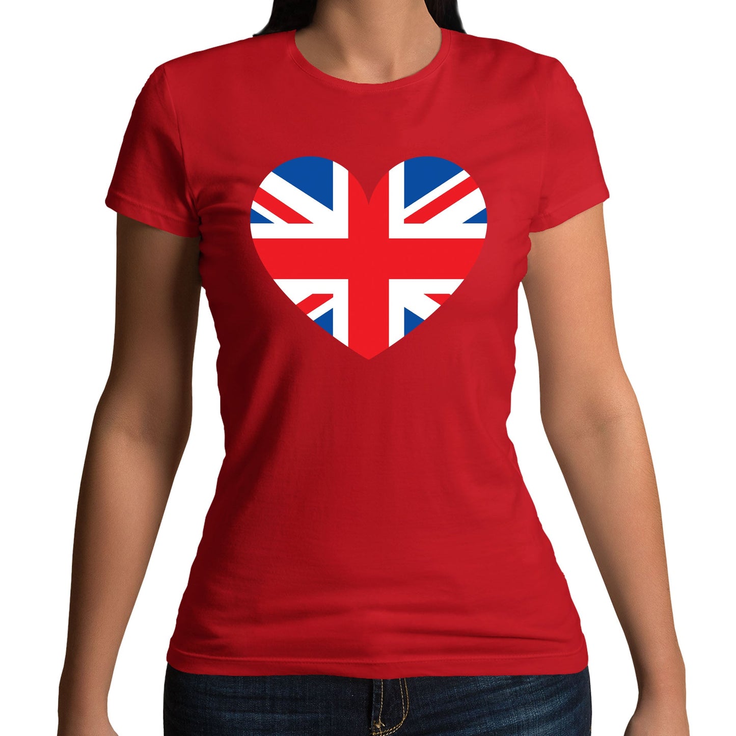 Union Jack Heart Womens T-shirt