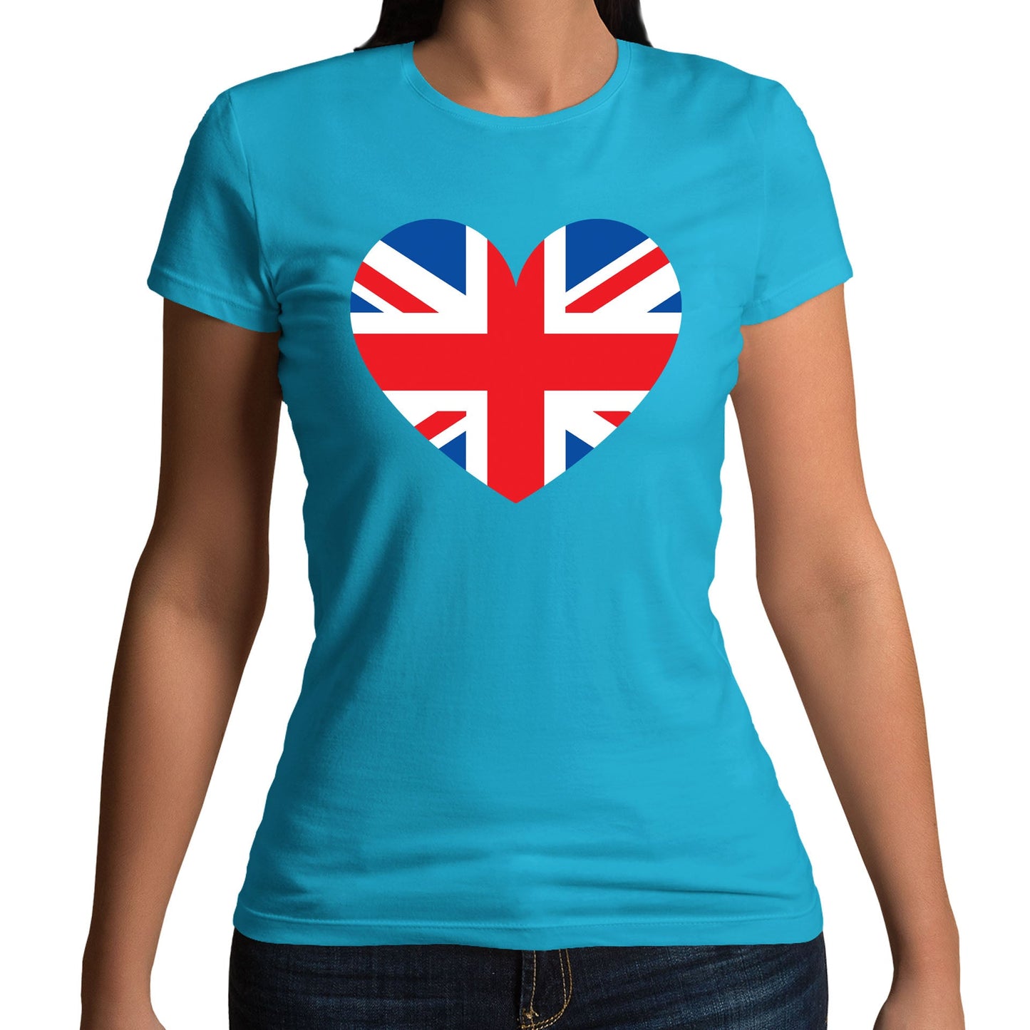 Union Jack Heart Womens T-shirt