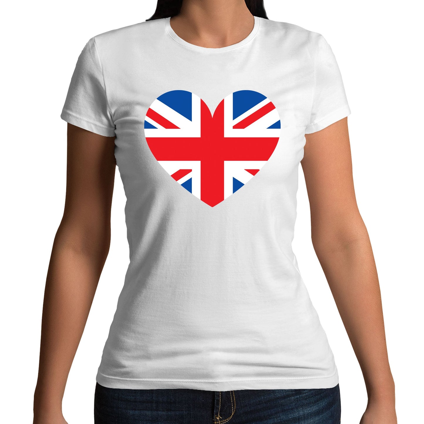 Union Jack Heart Womens T-shirt