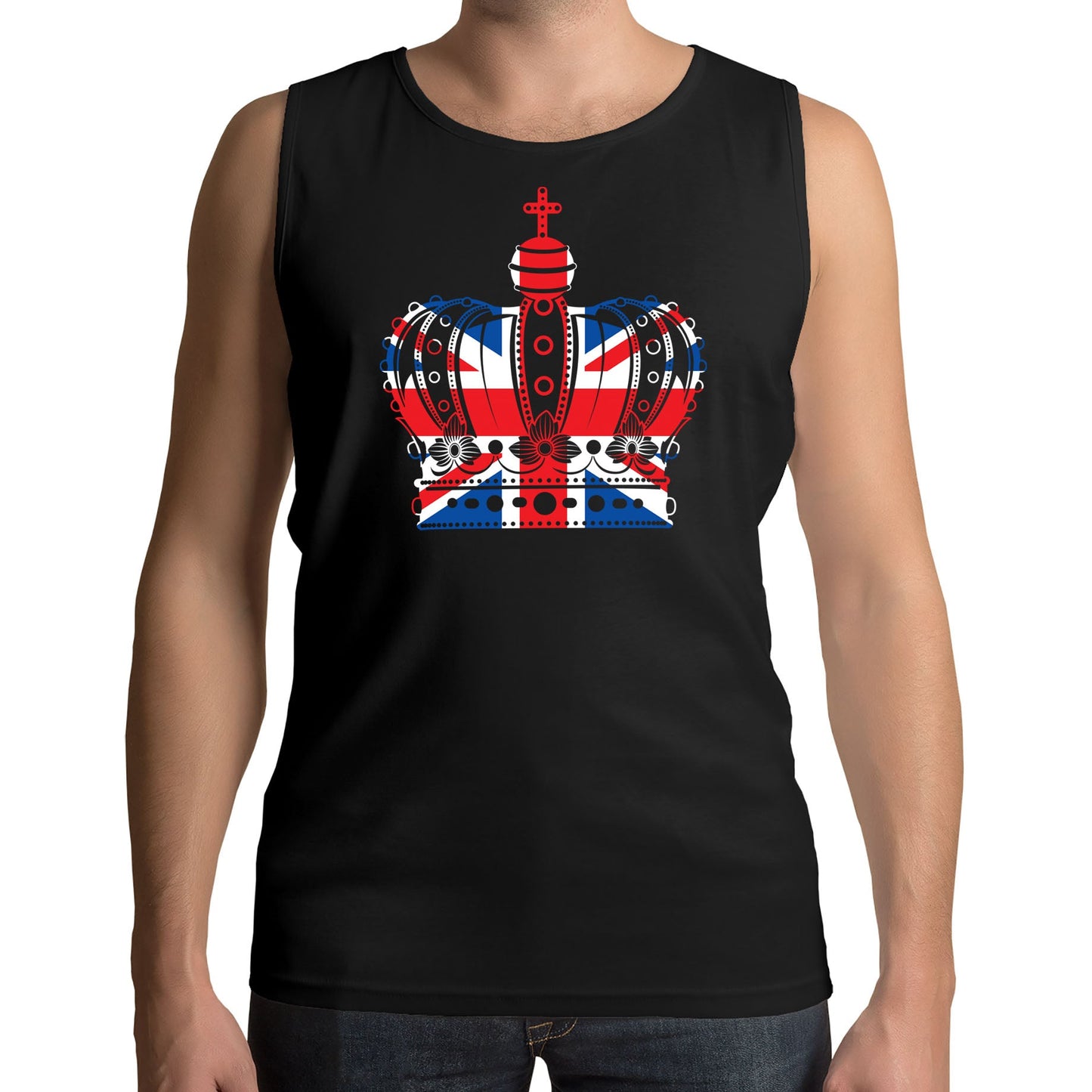 Union Jack Crown Mens Vest