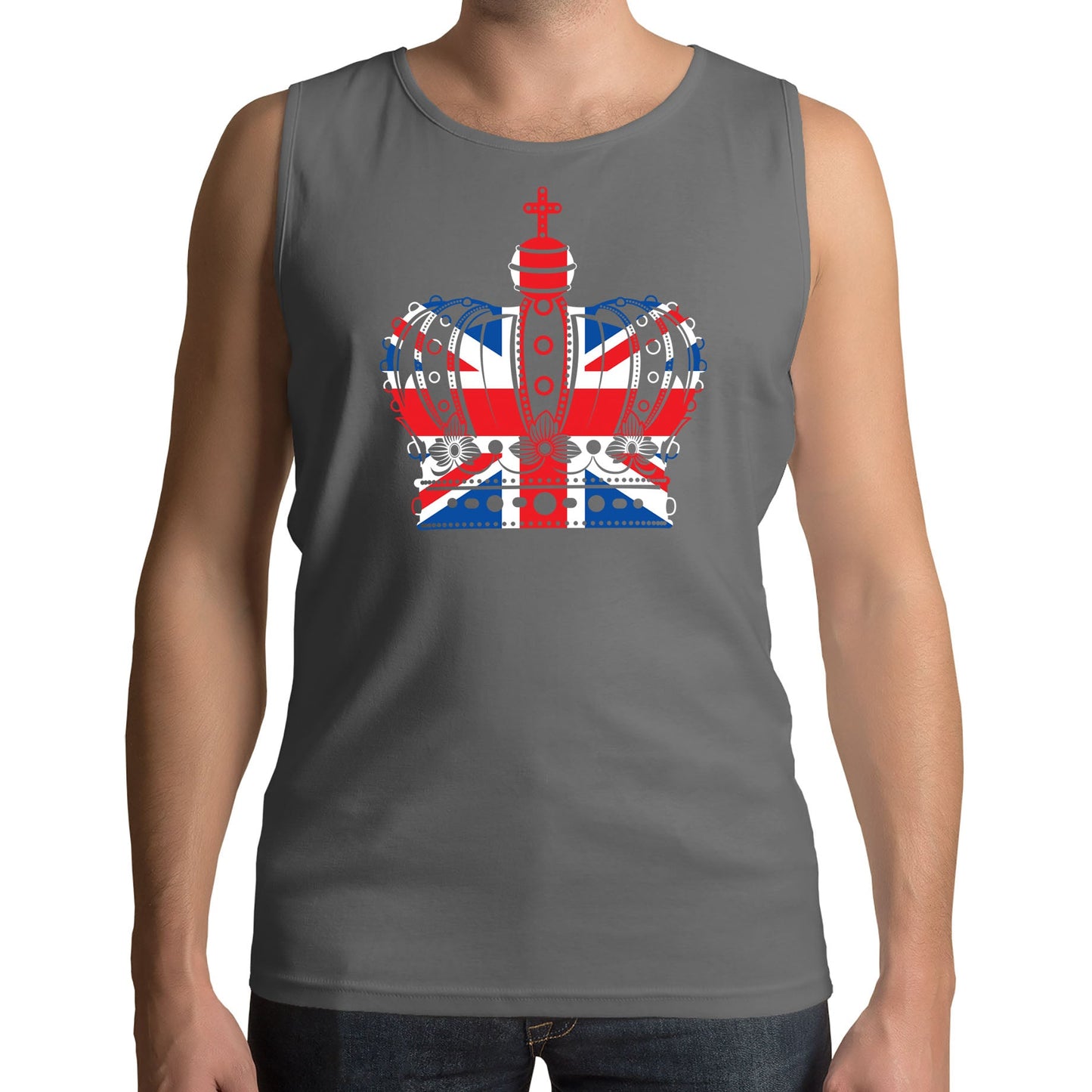 Union Jack Crown Mens Vest