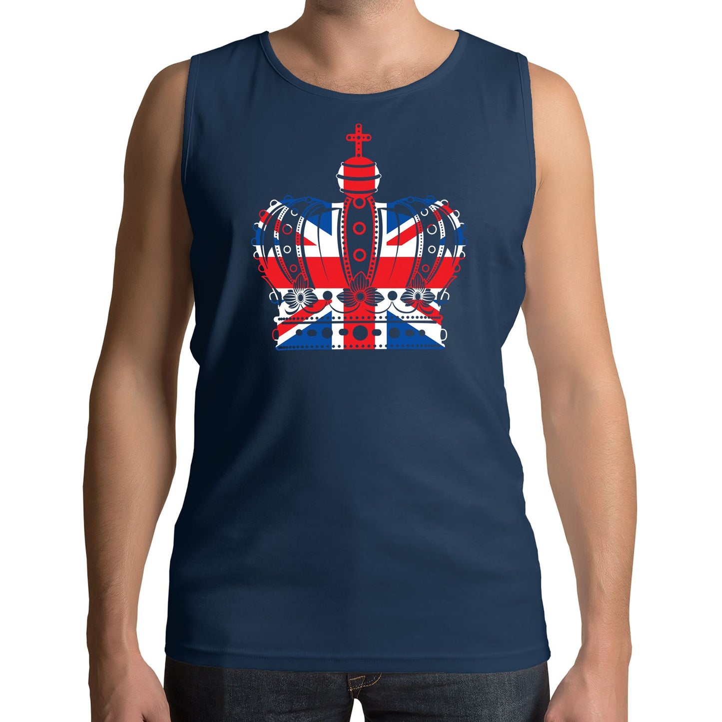 Union Jack Crown Mens Vest