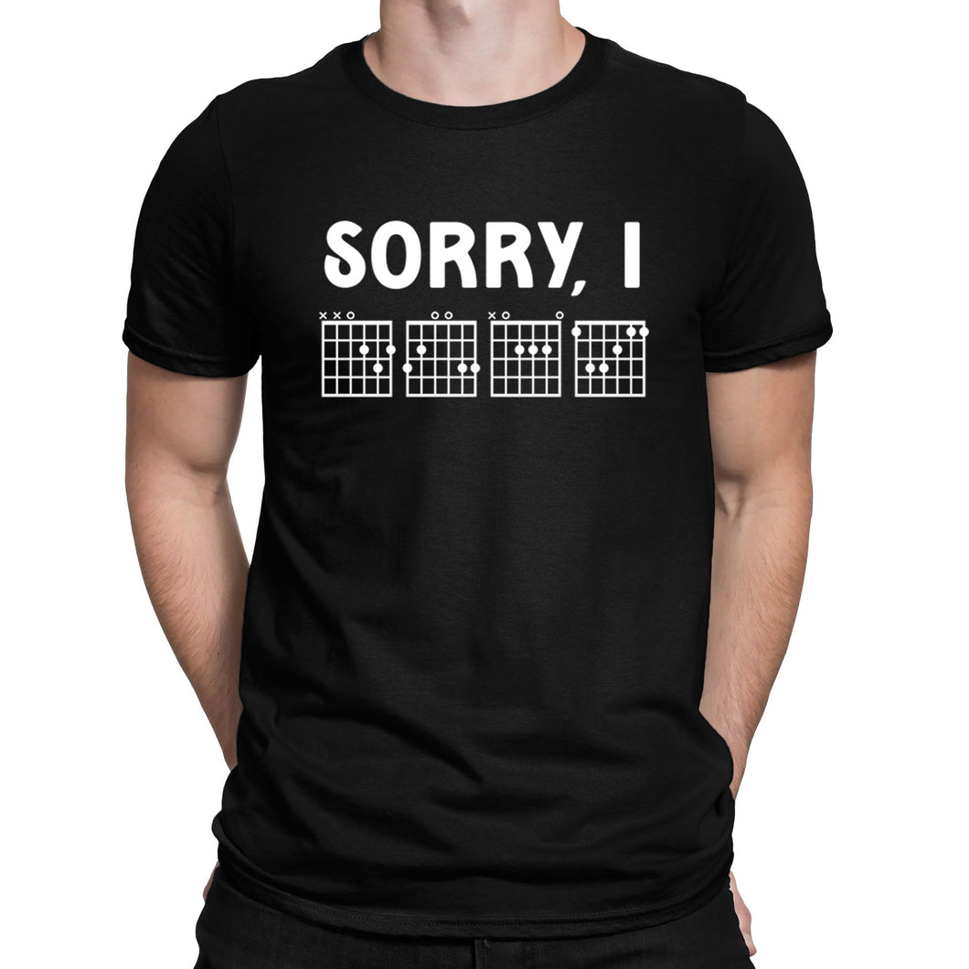 Sorry I DGAF Funny Guitar Tab Mens T-shirt