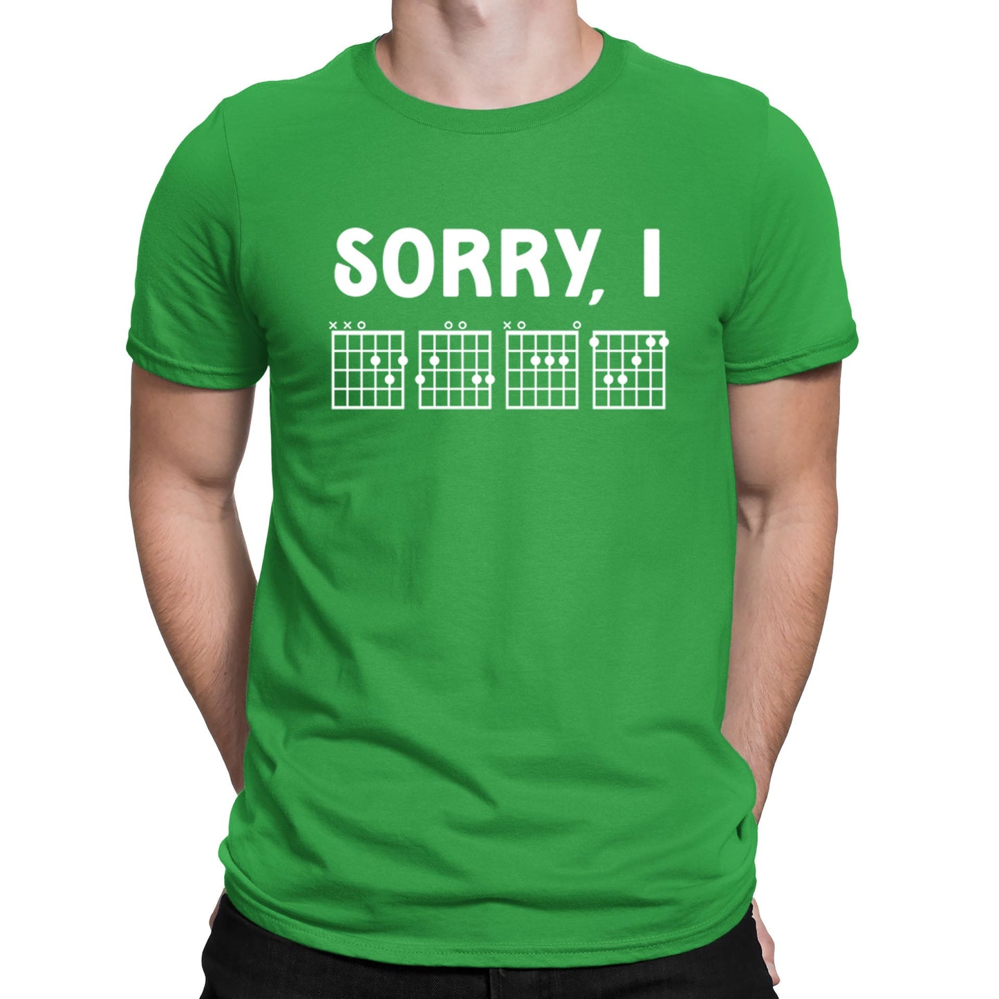 Sorry I DGAF Funny Guitar Tab Mens T-shirt