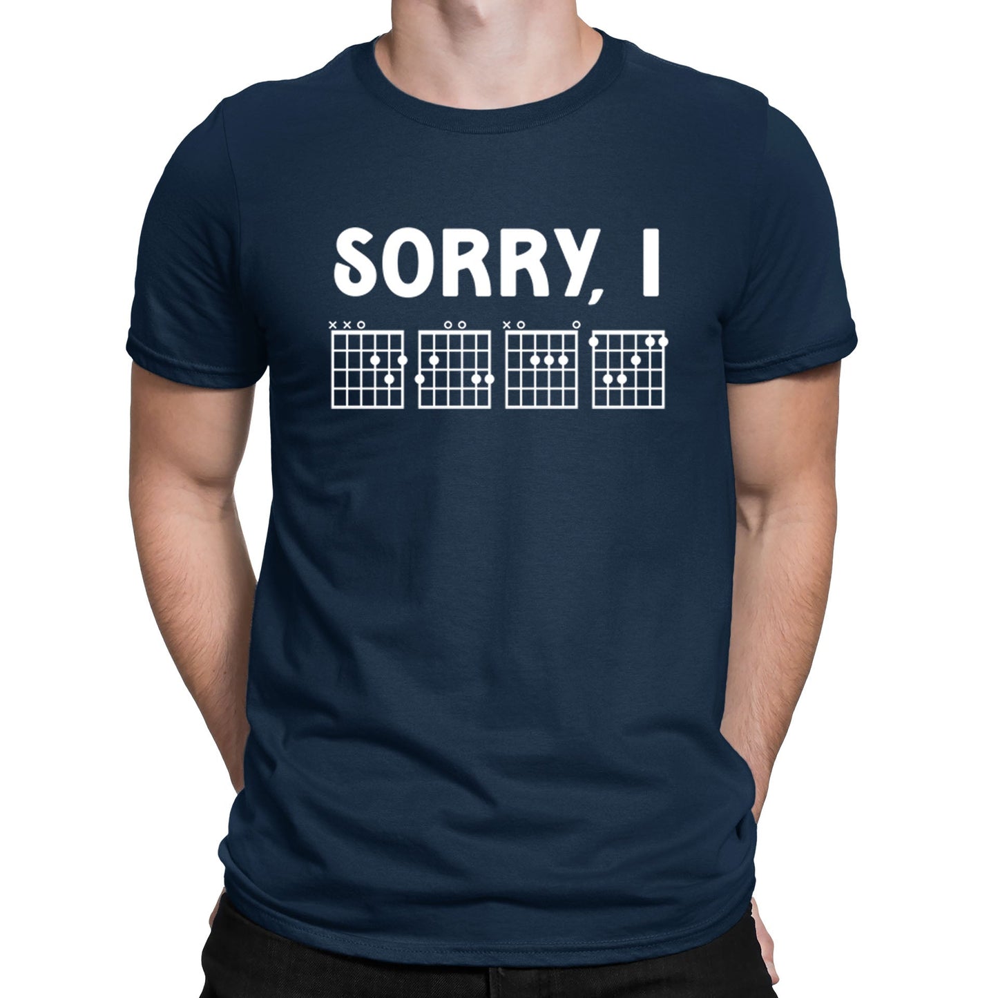 Sorry I DGAF Funny Guitar Tab Mens T-shirt