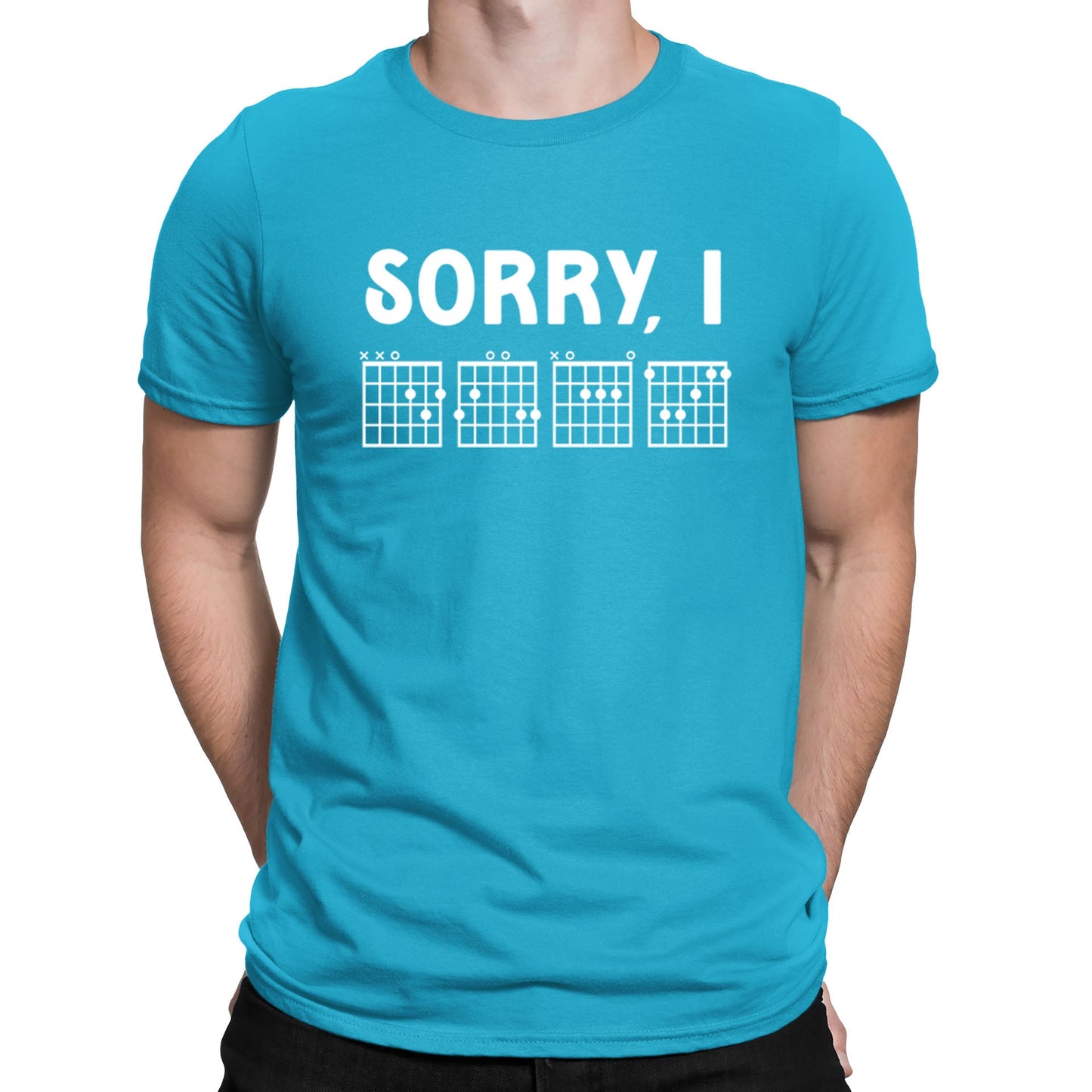 Sorry I DGAF Funny Guitar Tab Mens T-shirt