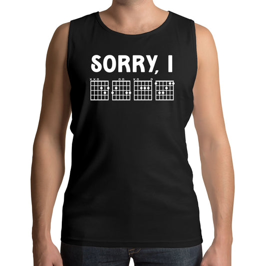 Sorry I DGAF Funny Guitar Tab Mens Vest