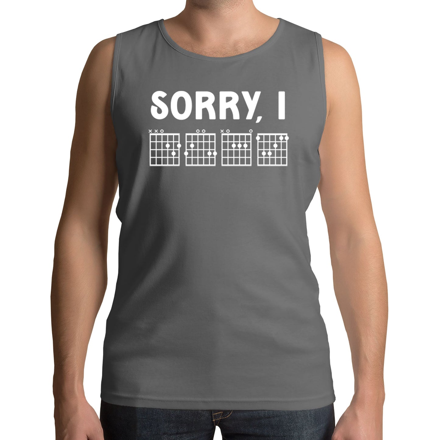 Sorry I DGAF Funny Guitar Tab Mens Vest