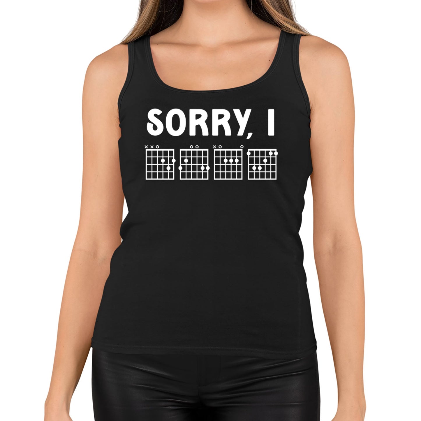 Sorry I DGAF Funny Guitar Tab Womens Vest