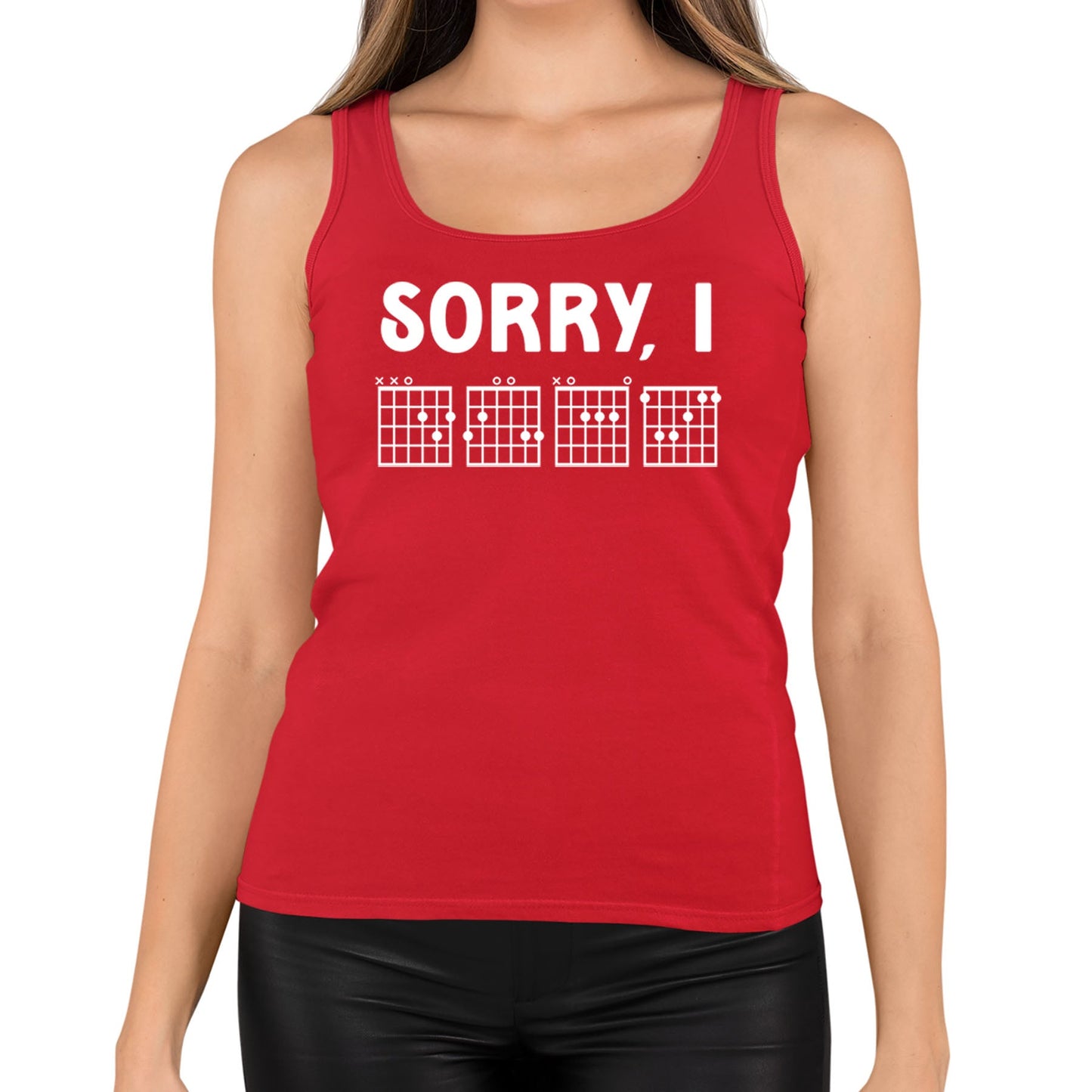 Sorry I DGAF Funny Guitar Tab Womens Vest