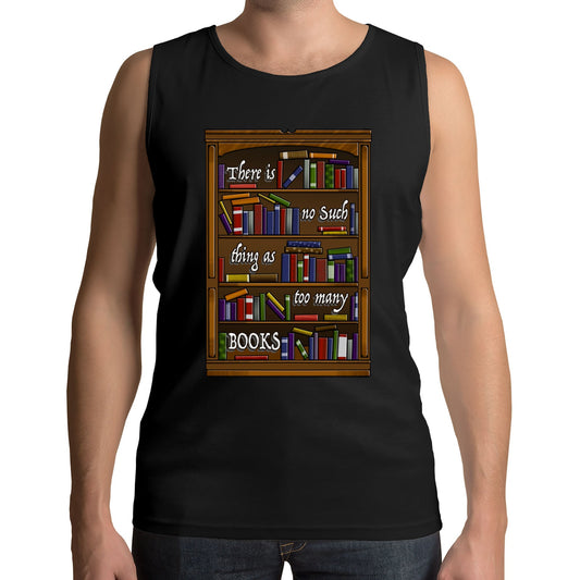 Too Many Books Mens Vest