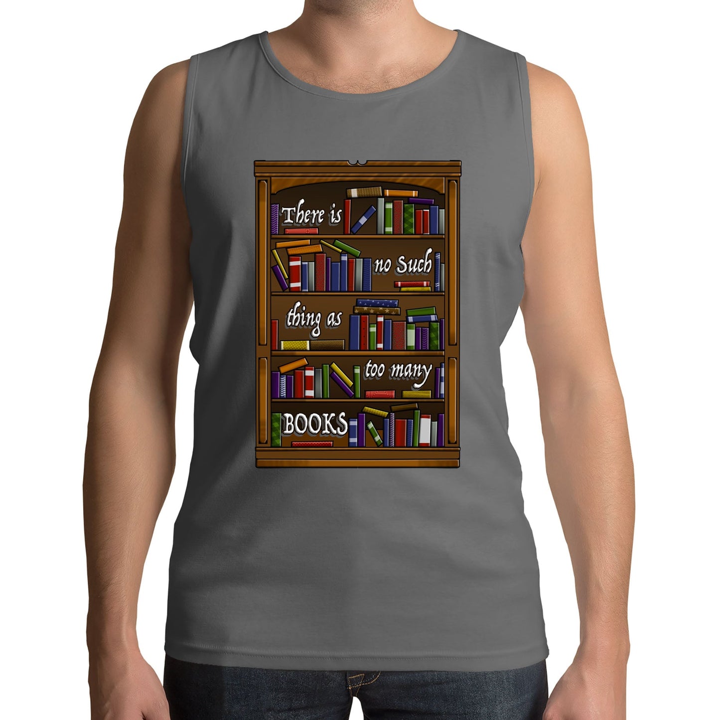 Too Many Books Mens Vest