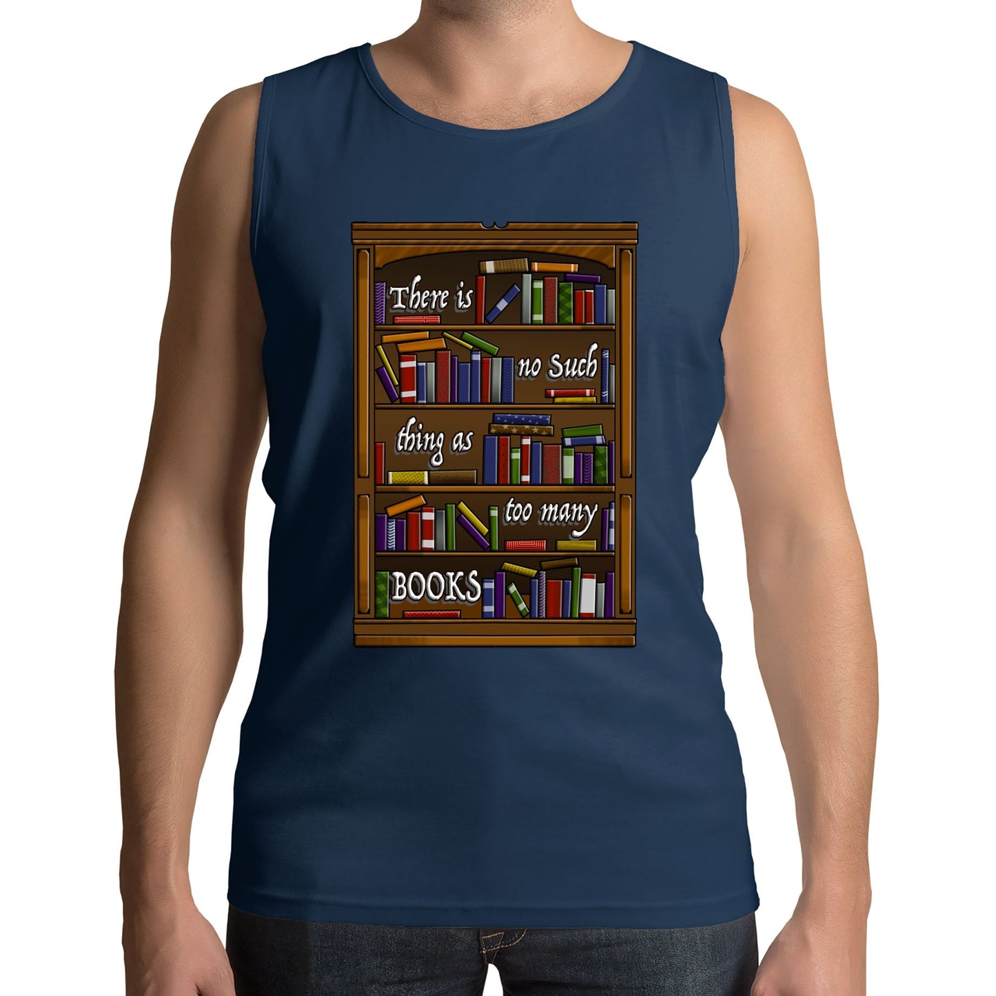 Too Many Books Mens Vest