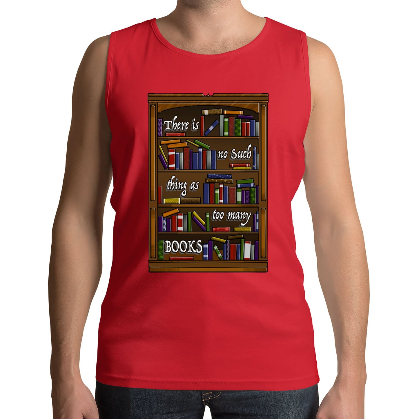 Too Many Books Mens Vest