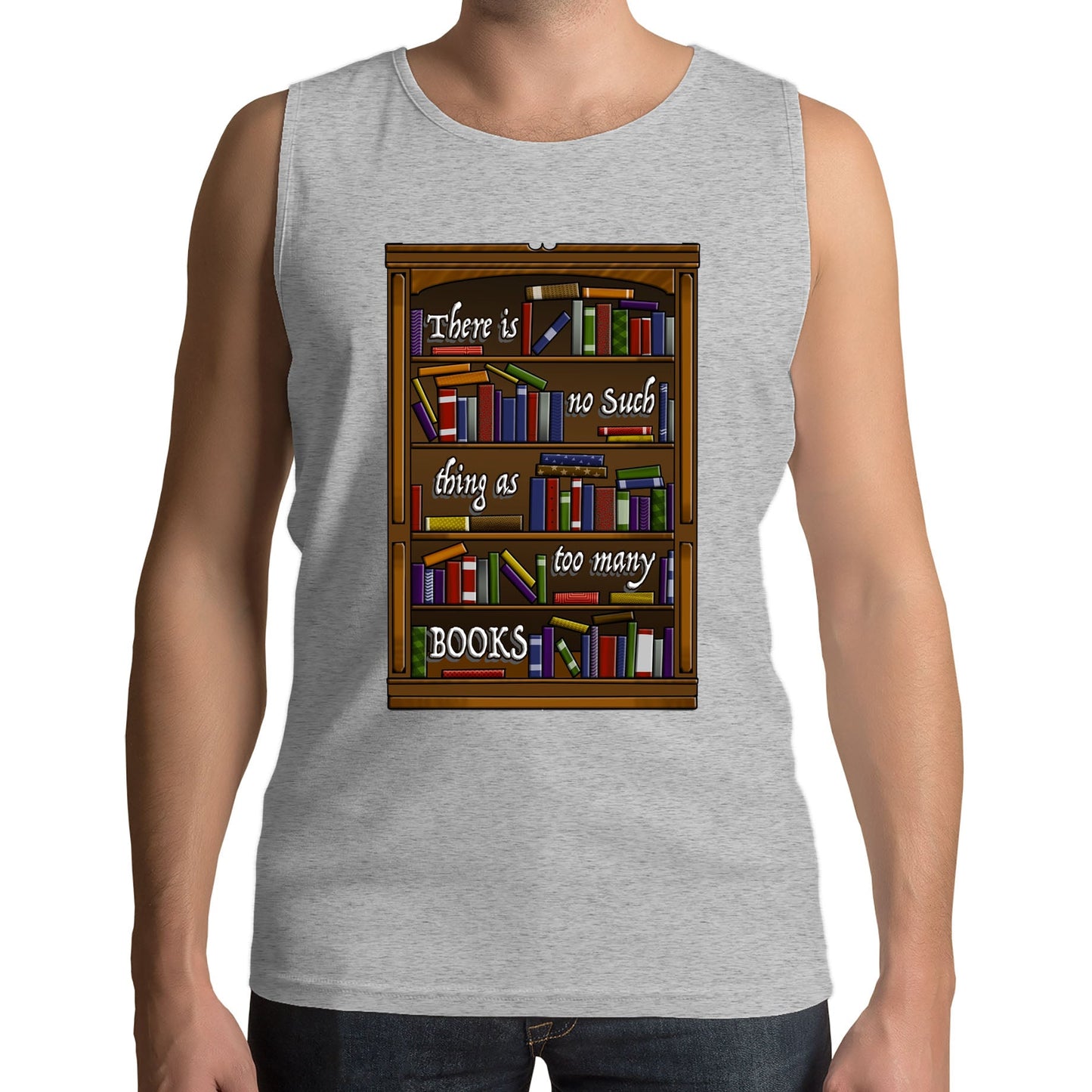 Too Many Books Mens Vest