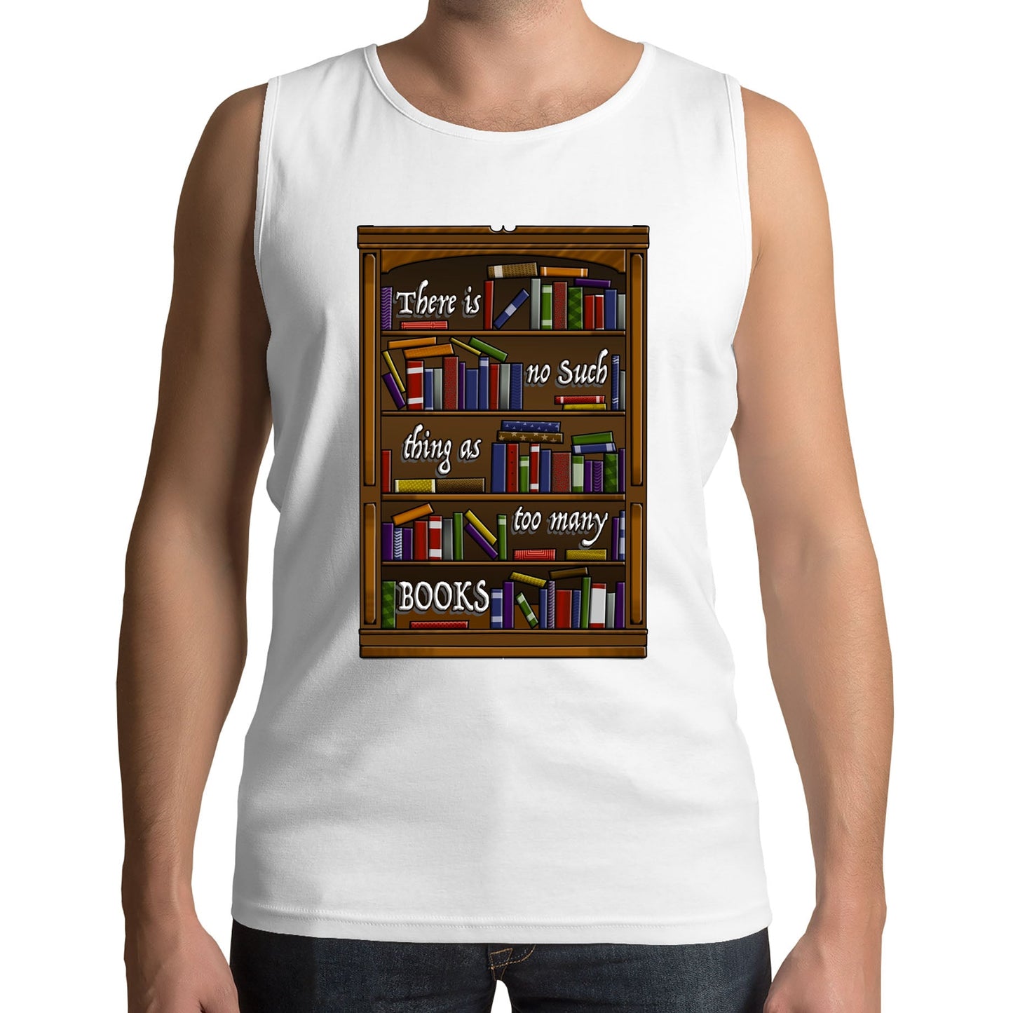 Too Many Books Mens Vest