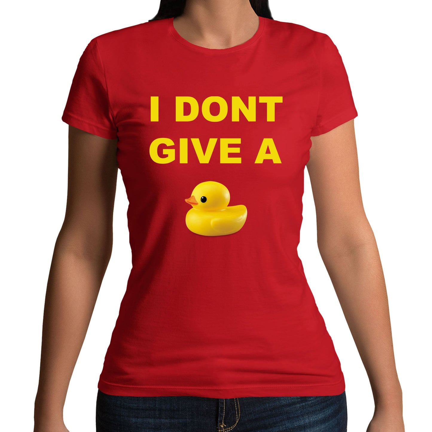 I Dont Give A Duck Womens T-shirt