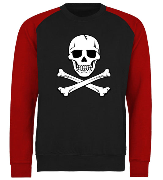 Skull And Crossbones Baseball Sweatshirt