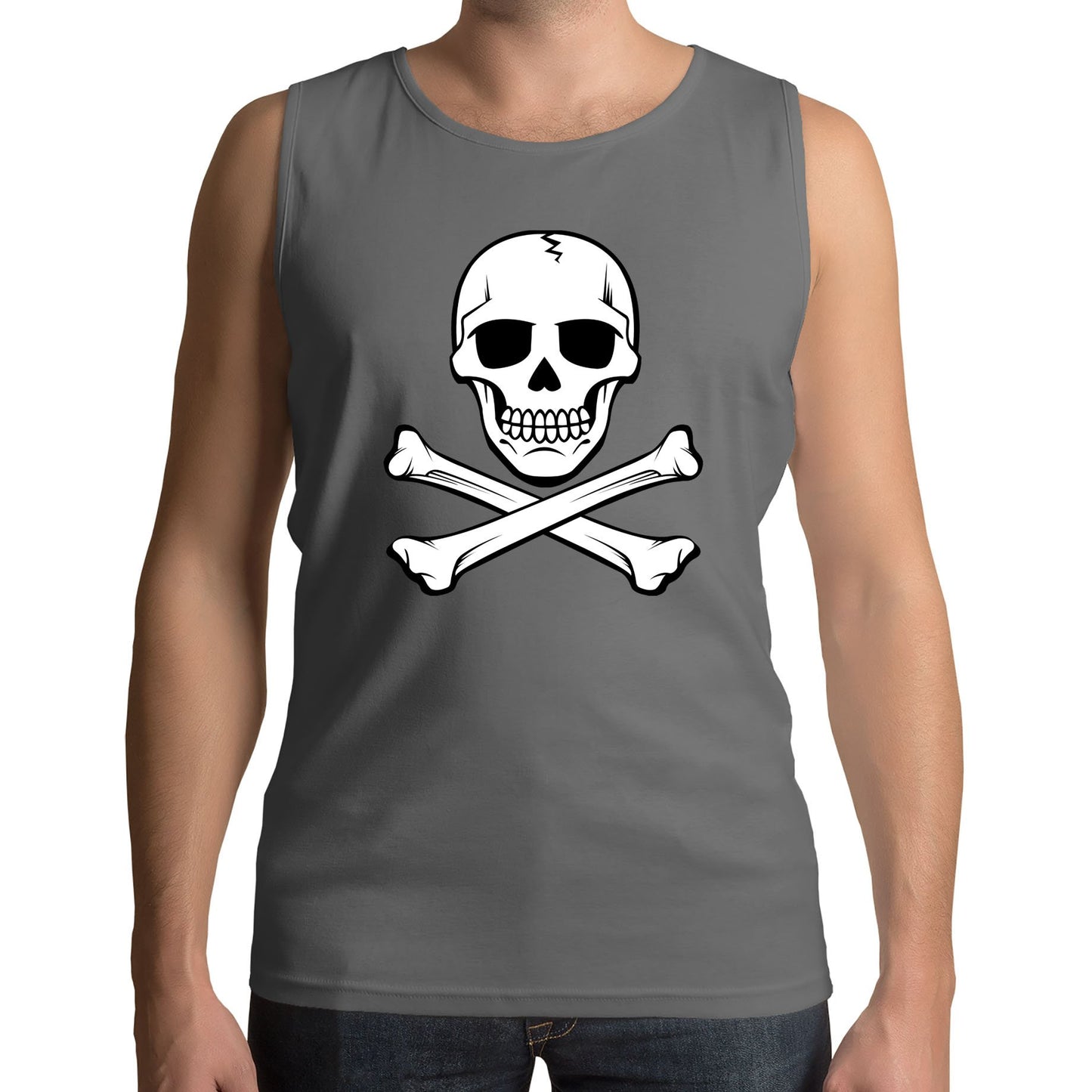 Skull And Crossbones Mens Vest