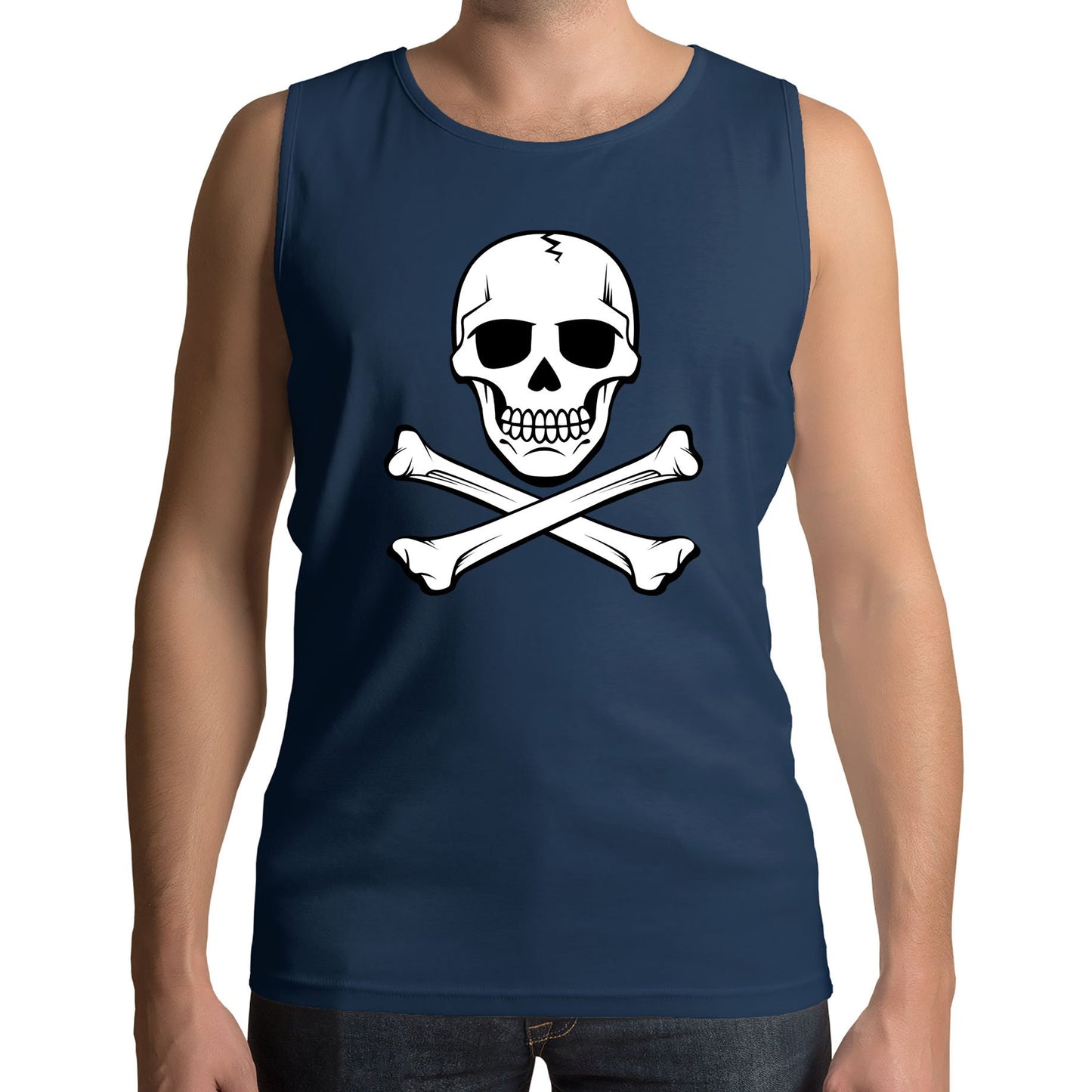 Skull And Crossbones Mens Vest