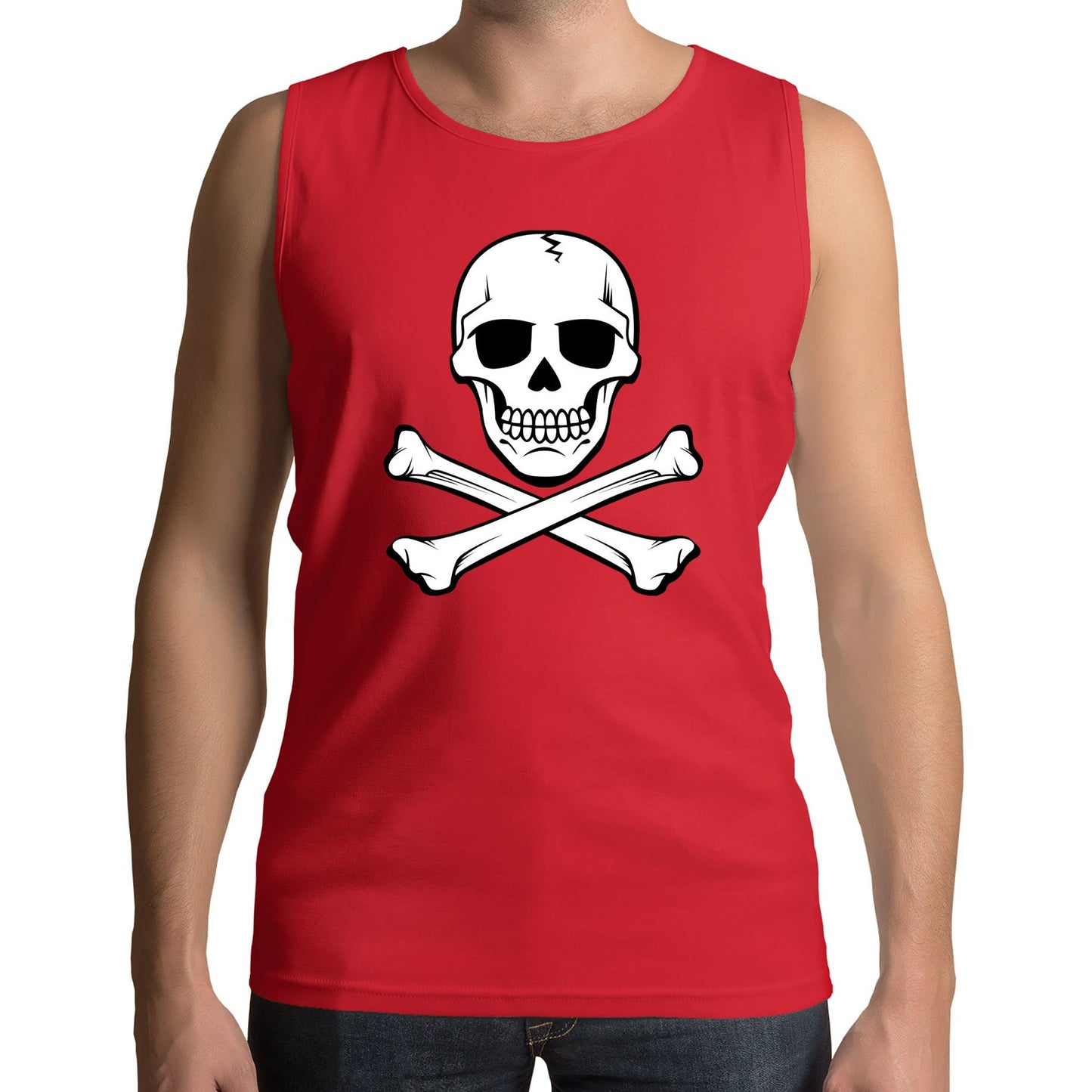 Skull And Crossbones Mens Vest