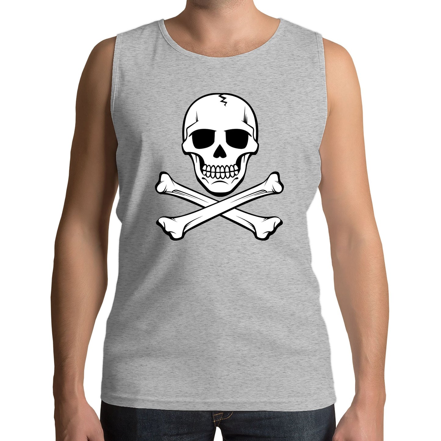 Skull And Crossbones Mens Vest