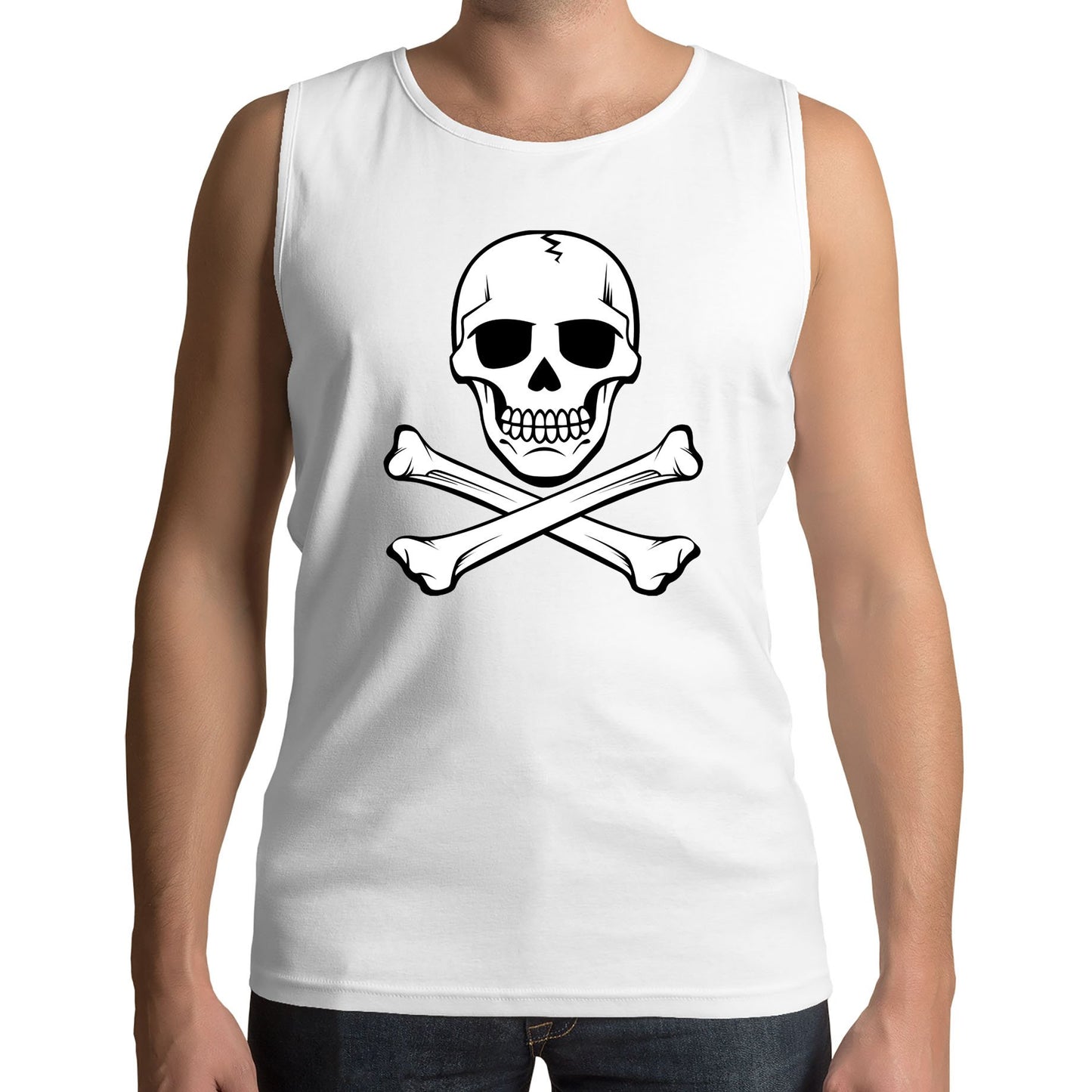 Skull And Crossbones Mens Vest