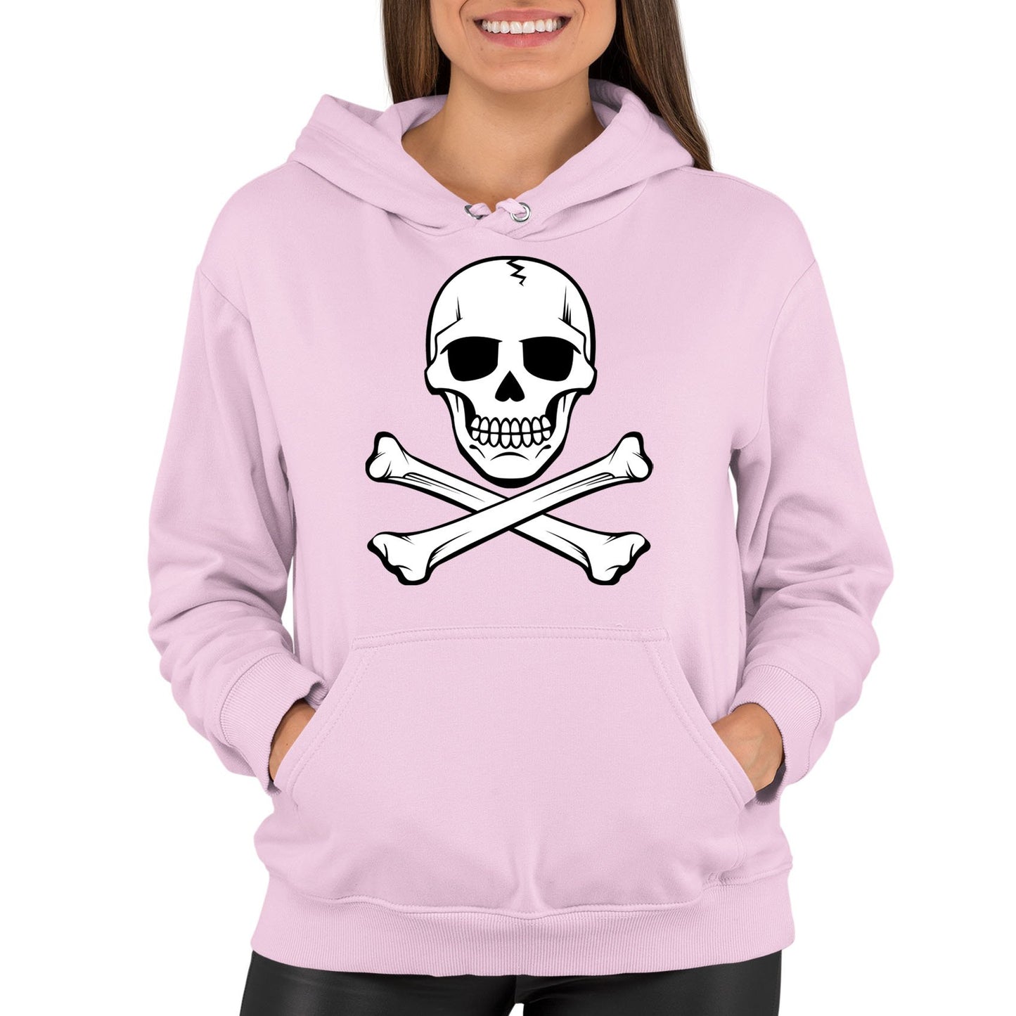 Skull And Crossbones Womens Pullover Hoodie