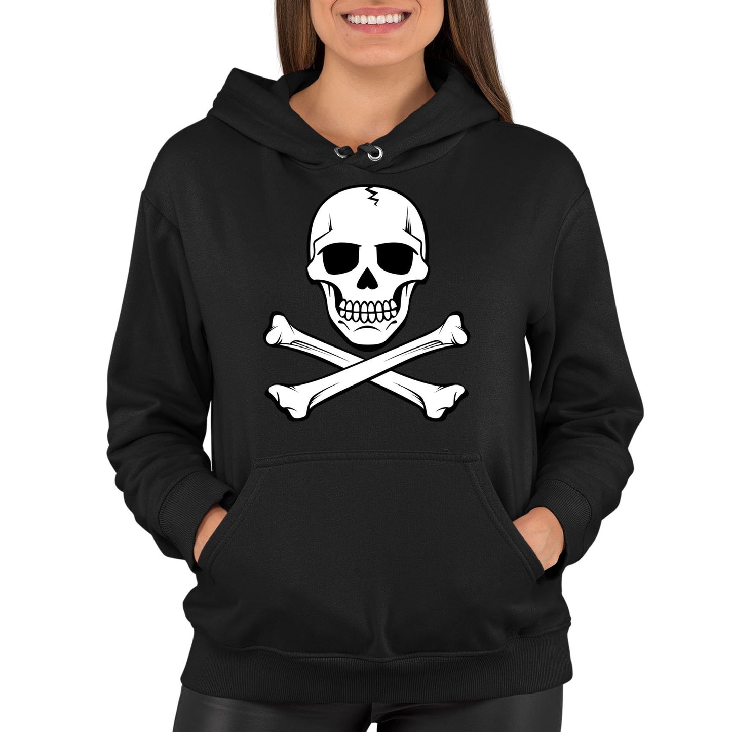 Skull And Crossbones Womens Pullover Hoodie