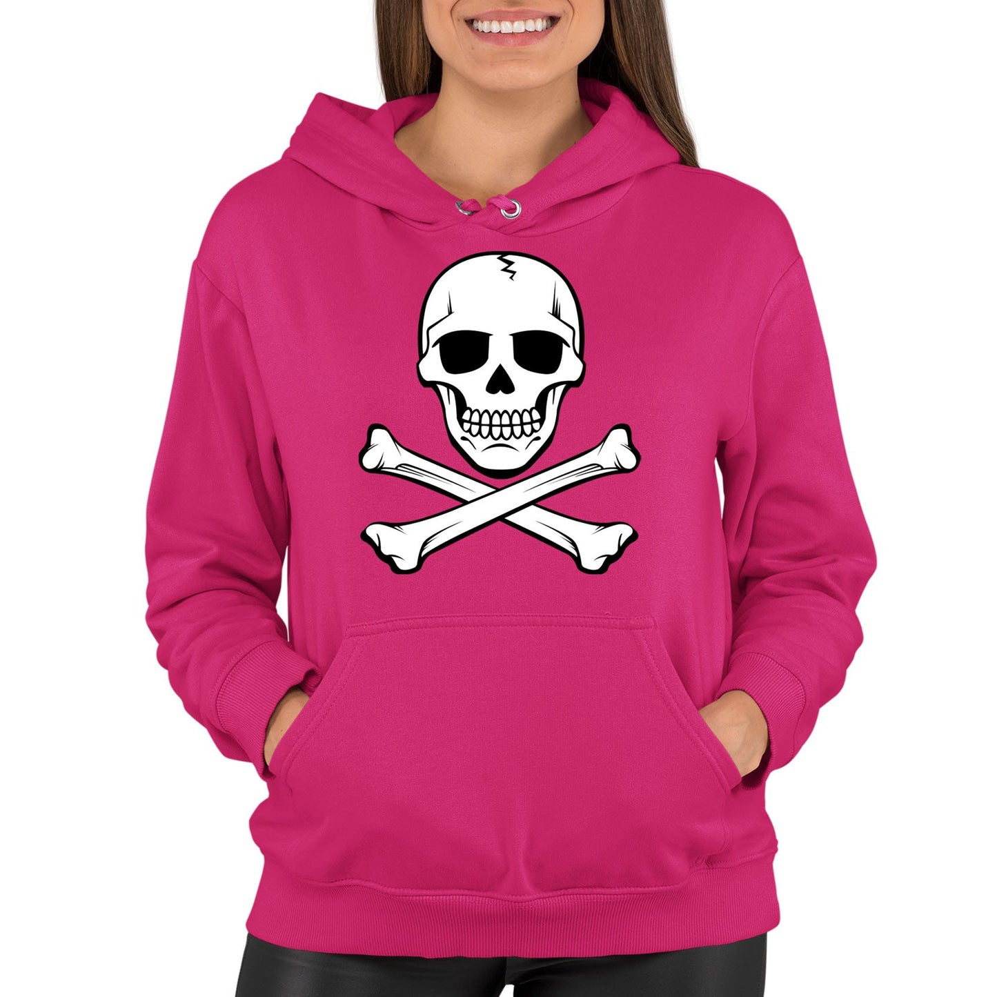 Skull And Crossbones Womens Pullover Hoodie