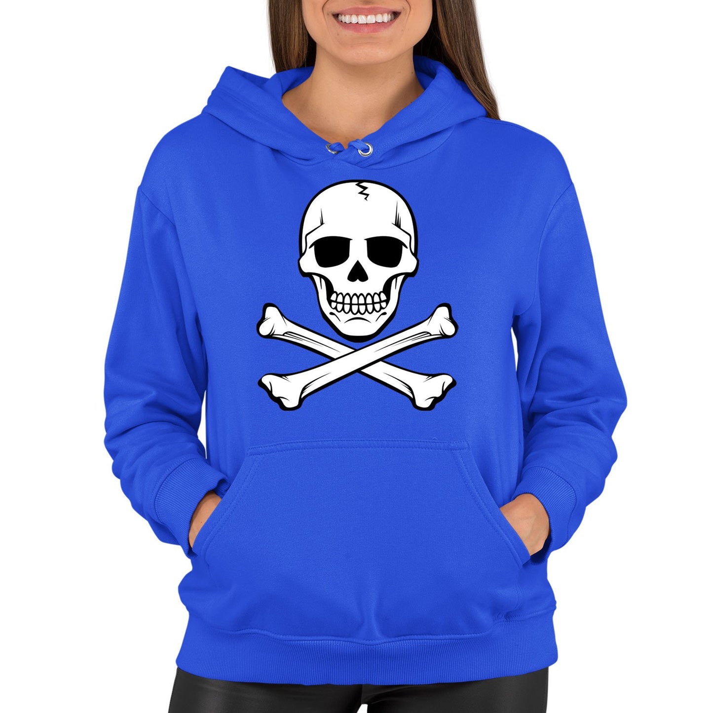 Skull And Crossbones Womens Pullover Hoodie