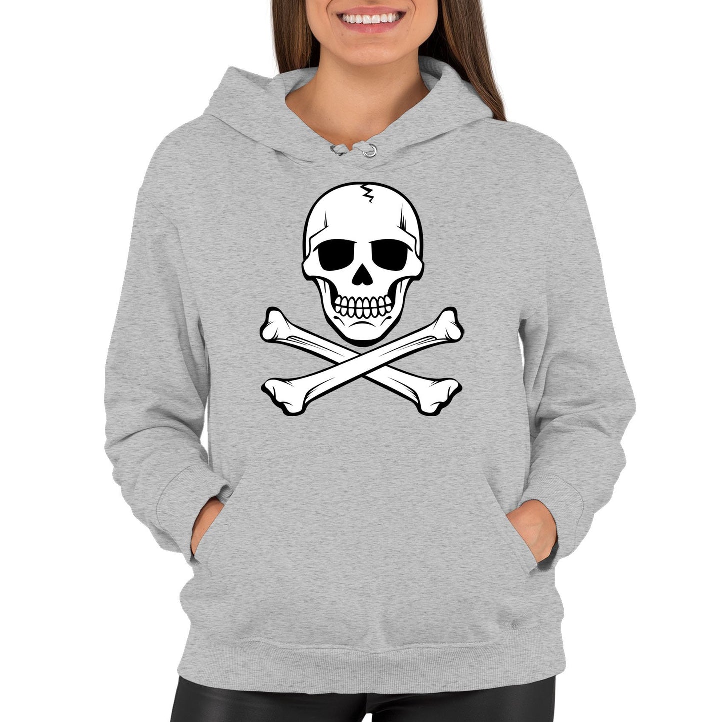 Skull And Crossbones Womens Pullover Hoodie