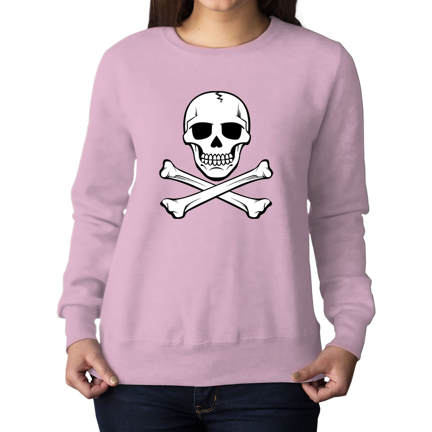 Skull And Crossbones Womens Sweatshirt