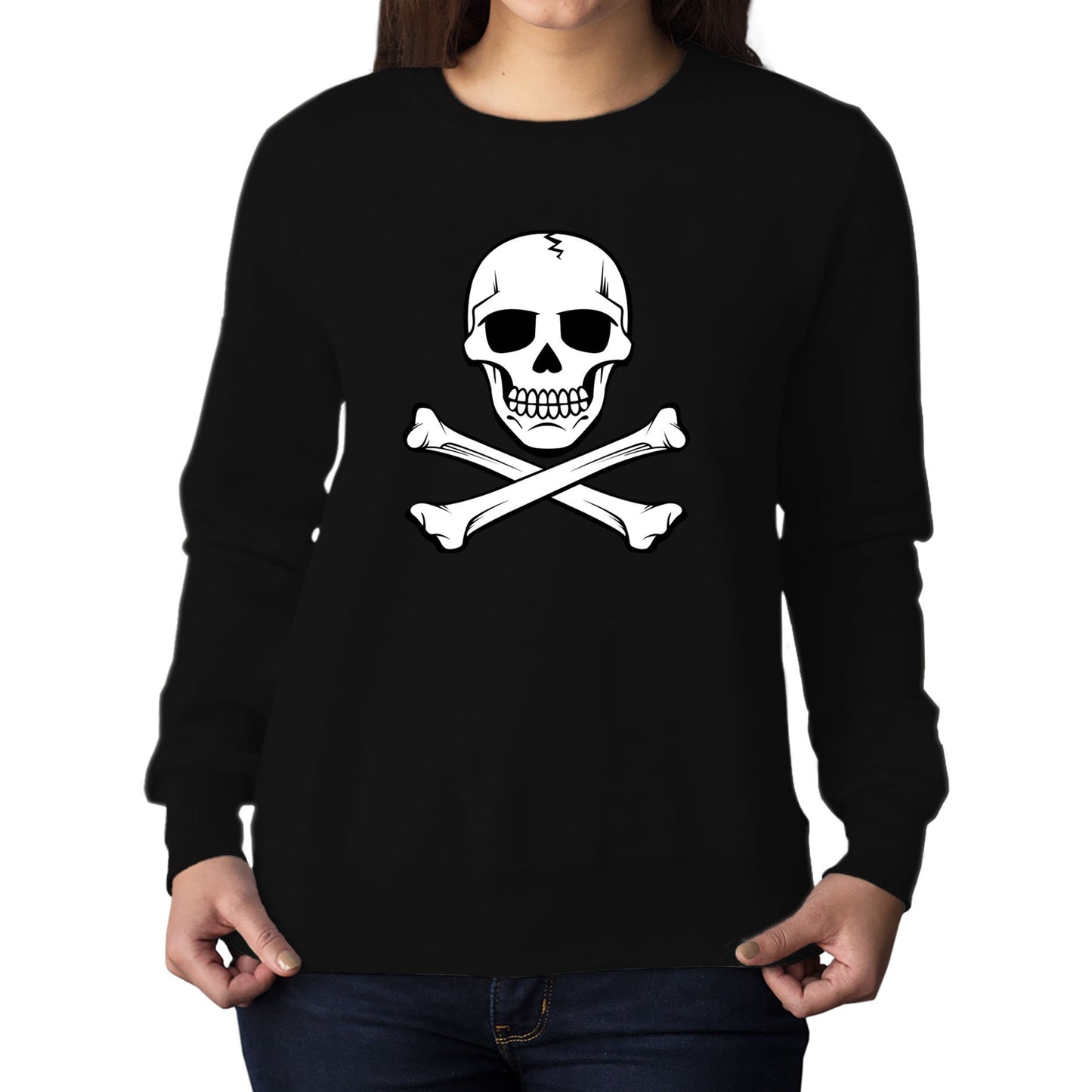 Skull And Crossbones Womens Sweatshirt