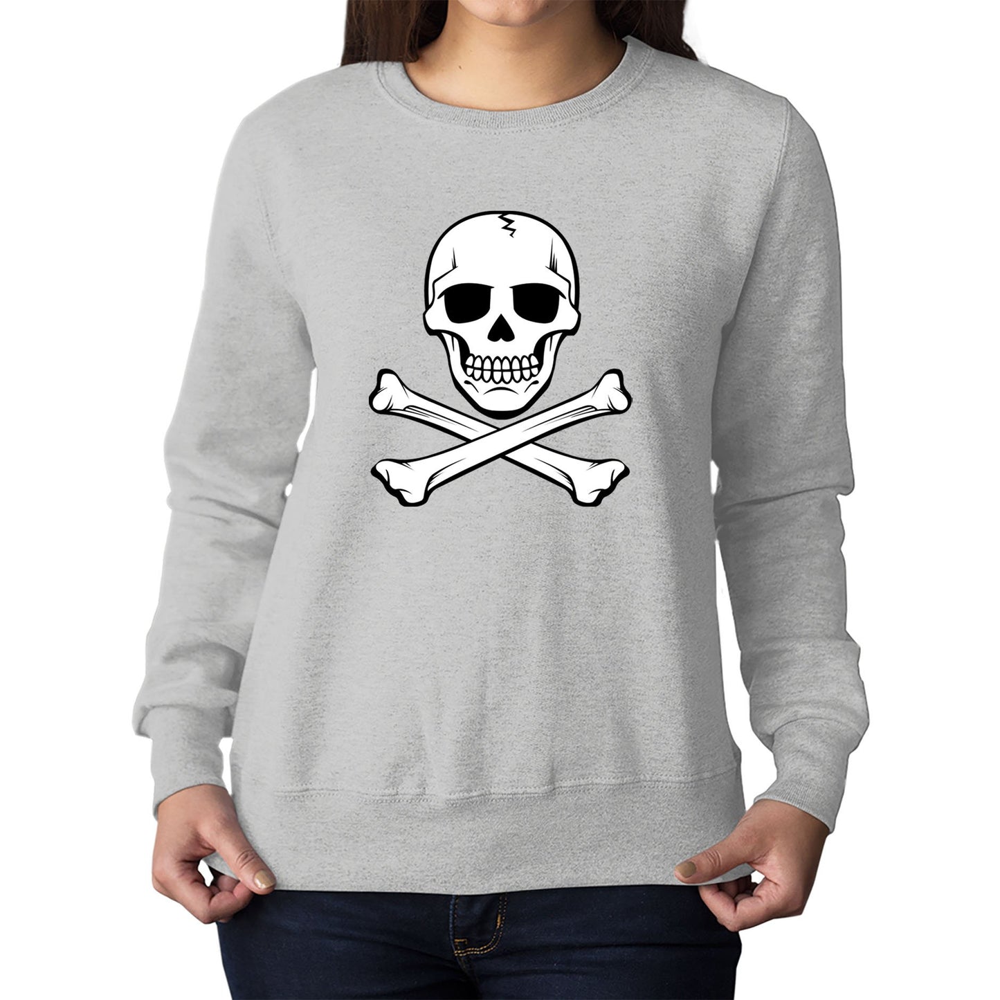 Skull And Crossbones Womens Sweatshirt