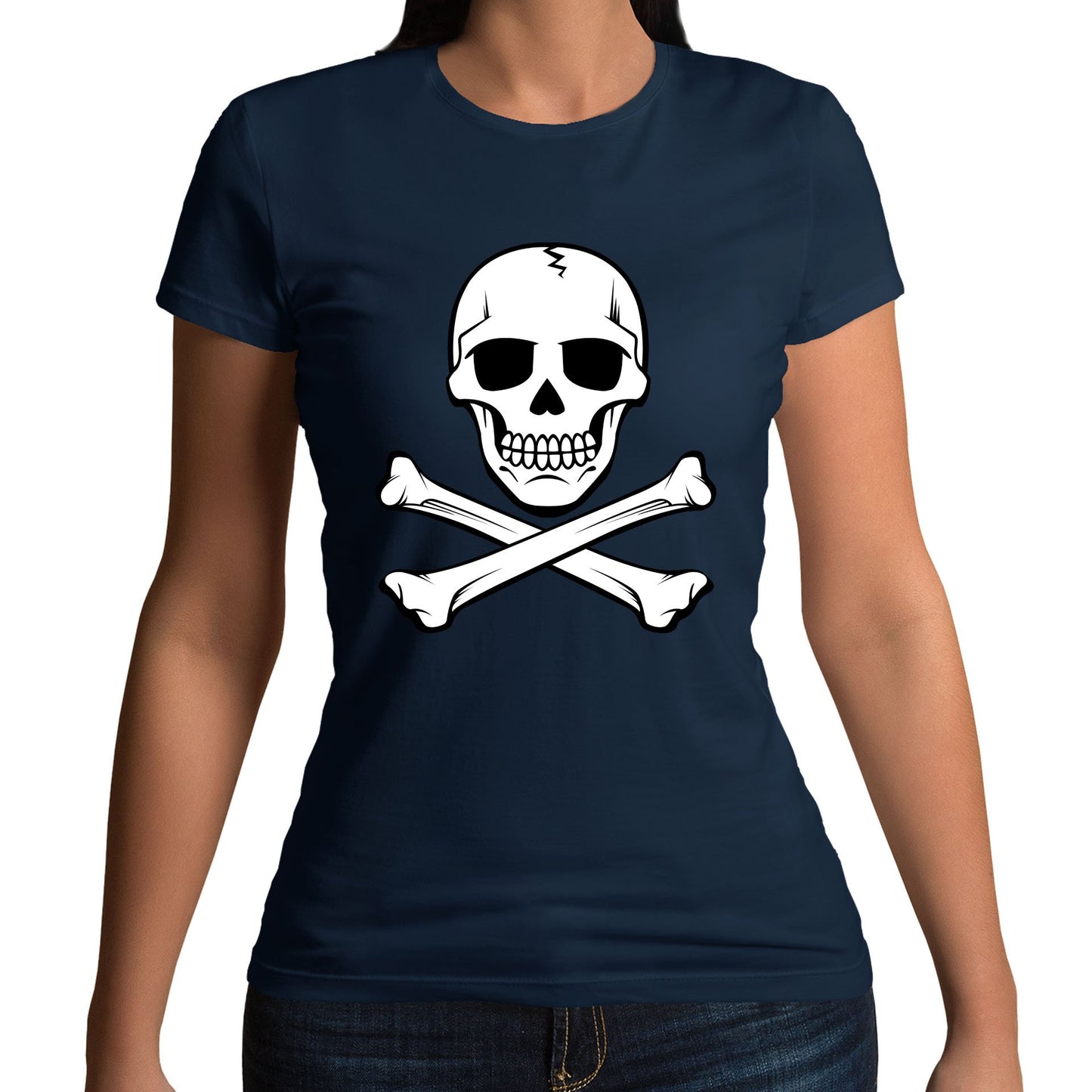 Skull and Crossbones Womens T-shirt