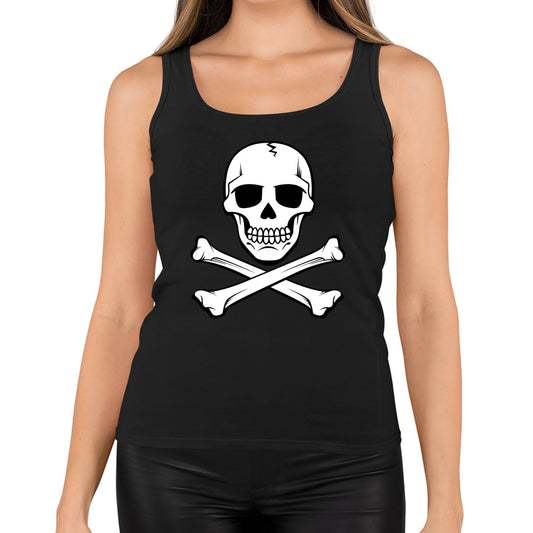 Skull And Crossbones Womens Vest