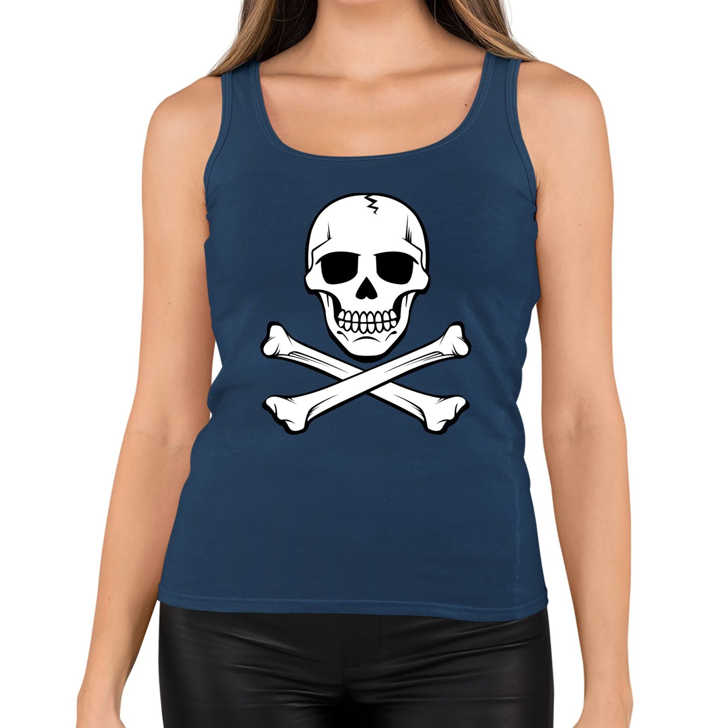 Skull And Crossbones Womens Vest