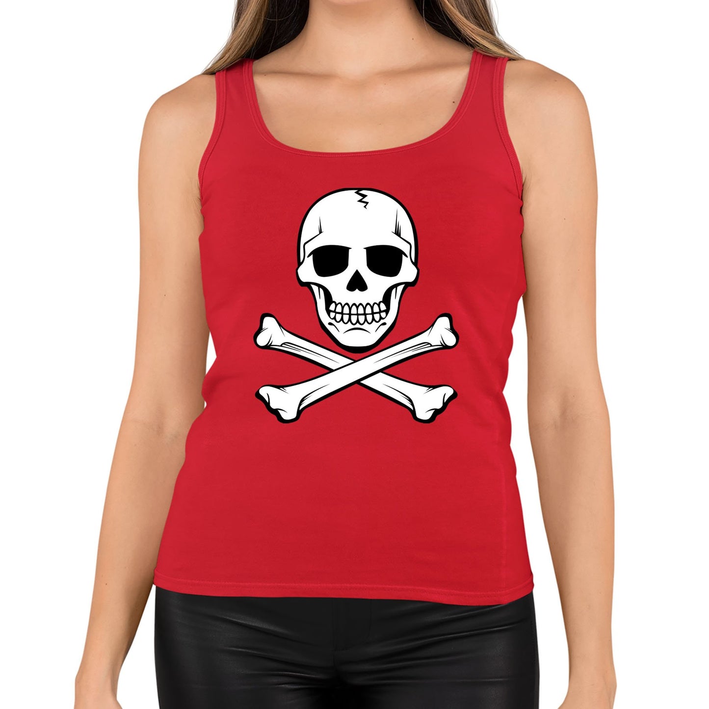 Skull And Crossbones Womens Vest